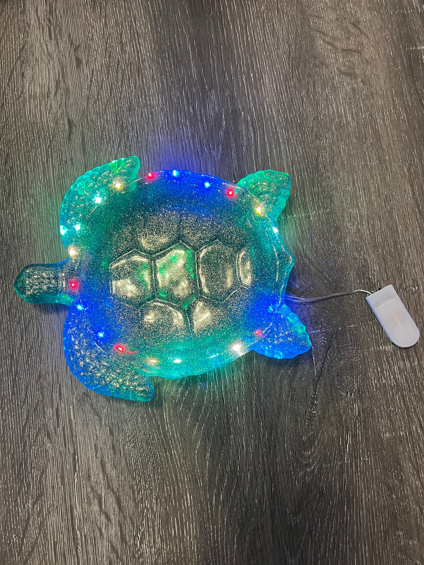 Turtle Dish with Fairy LED Lights