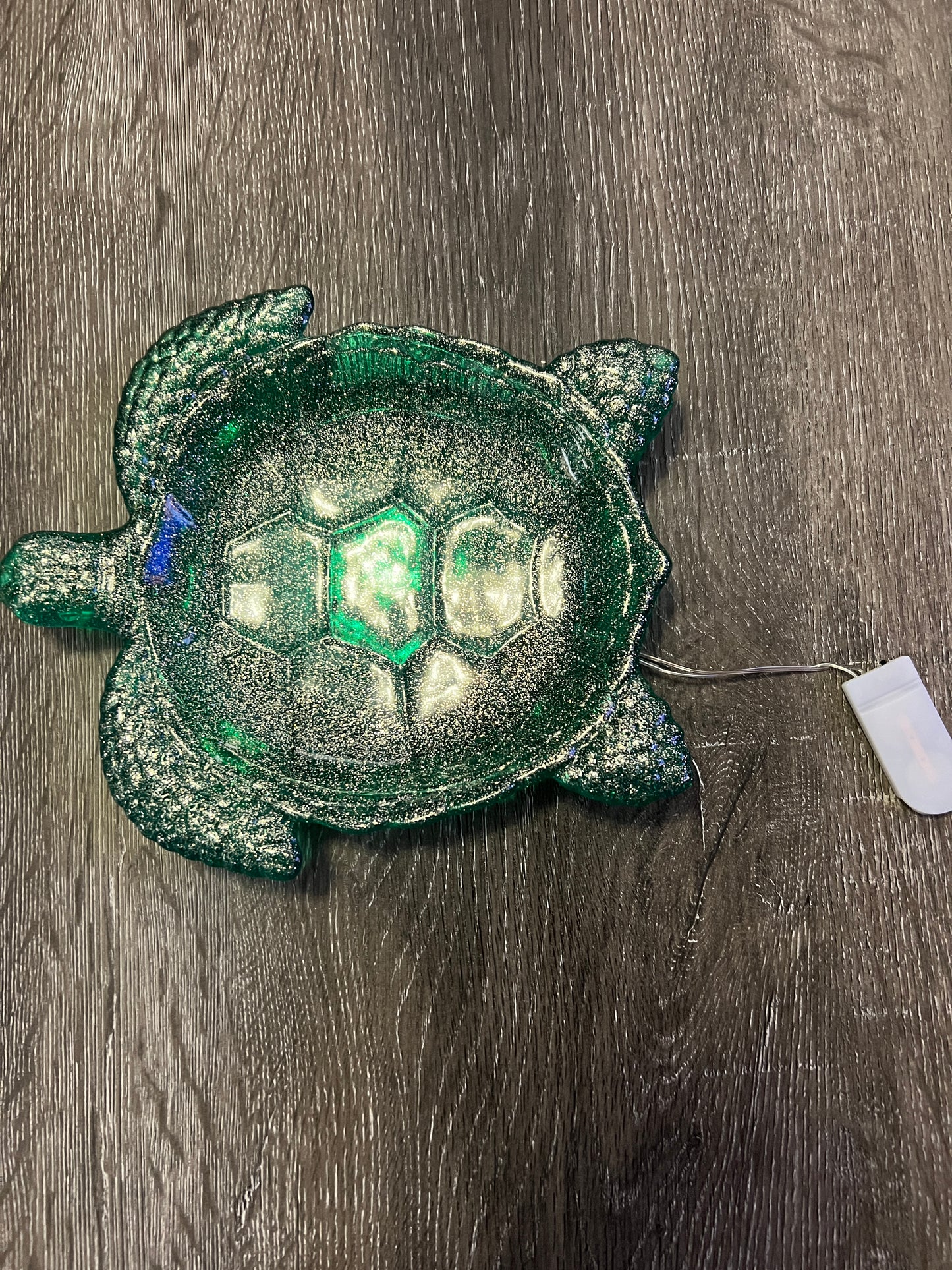 Turtle Dish with Fairy LED Lights