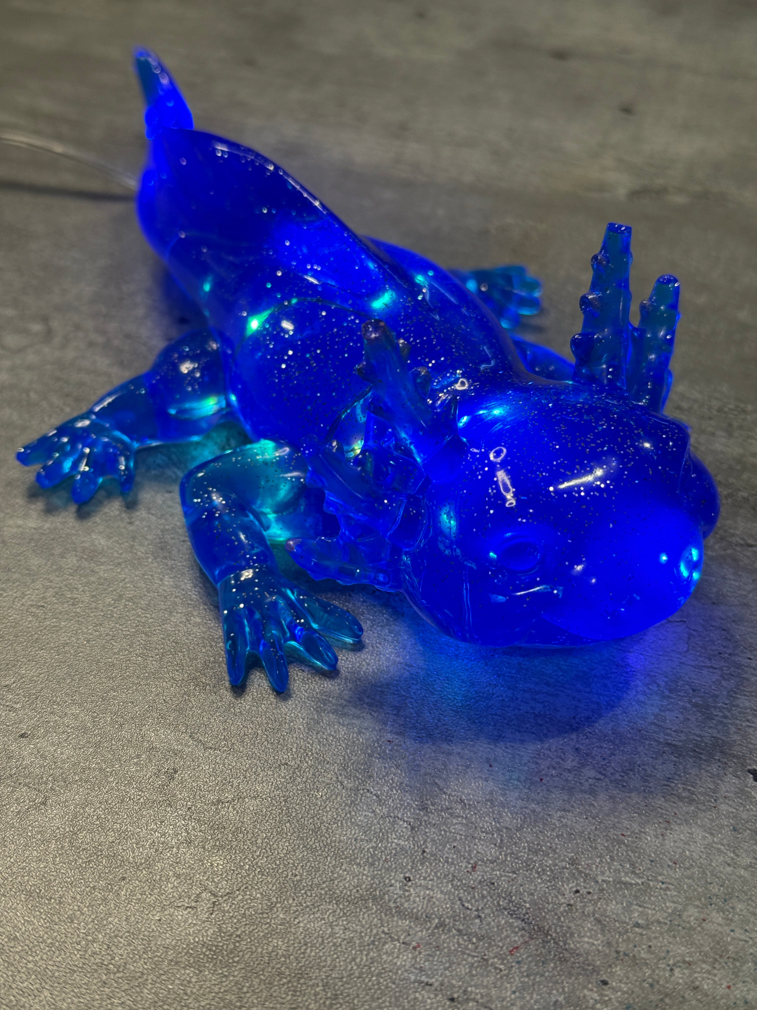 Axolotl Figurine with LED Fairy Lights