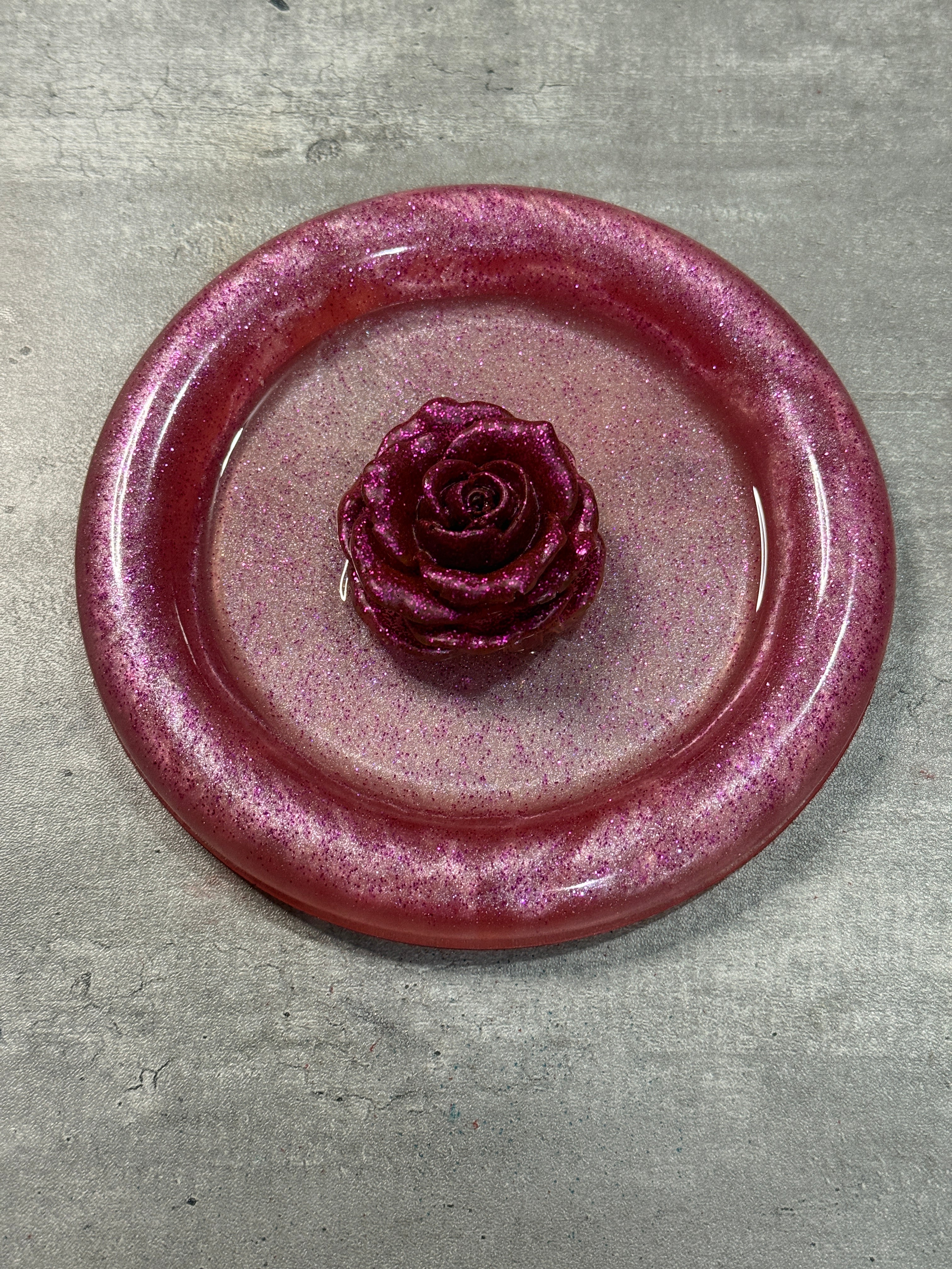 Rose Accented Trinket Tray