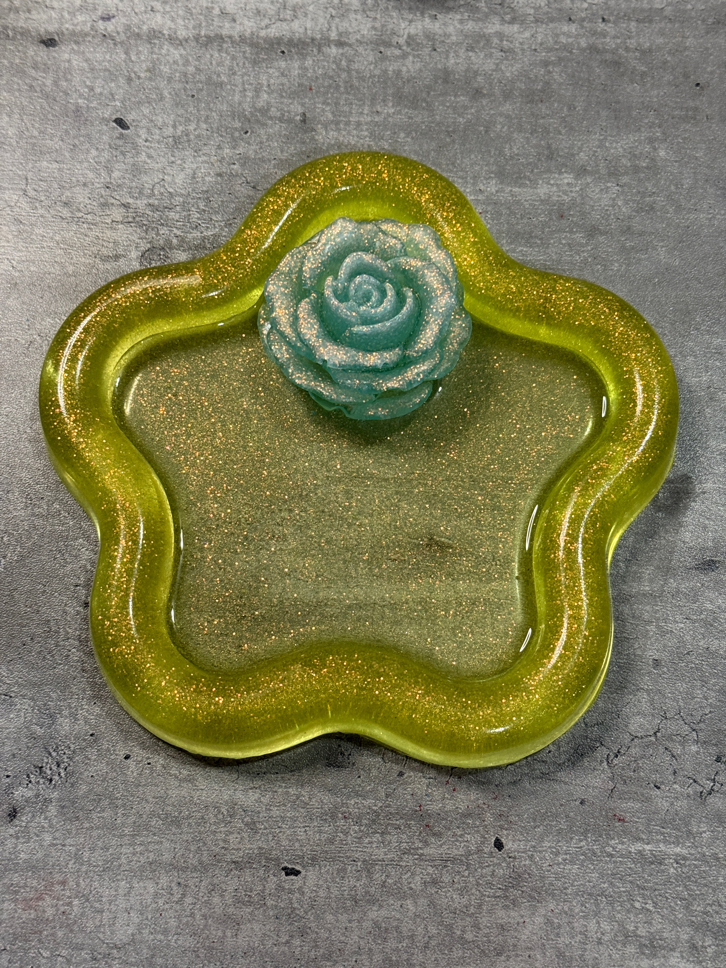 Rose Accented Trinket Tray