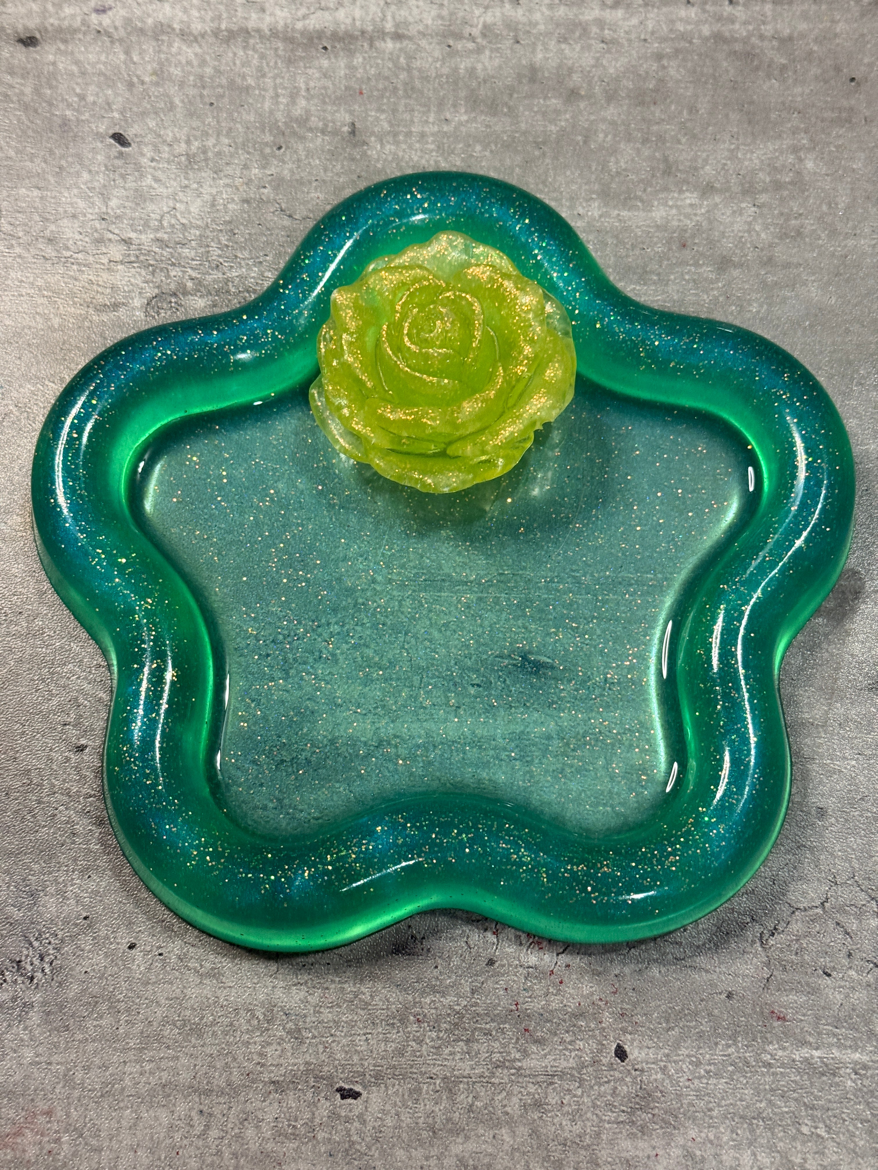 Rose Accented Trinket Tray