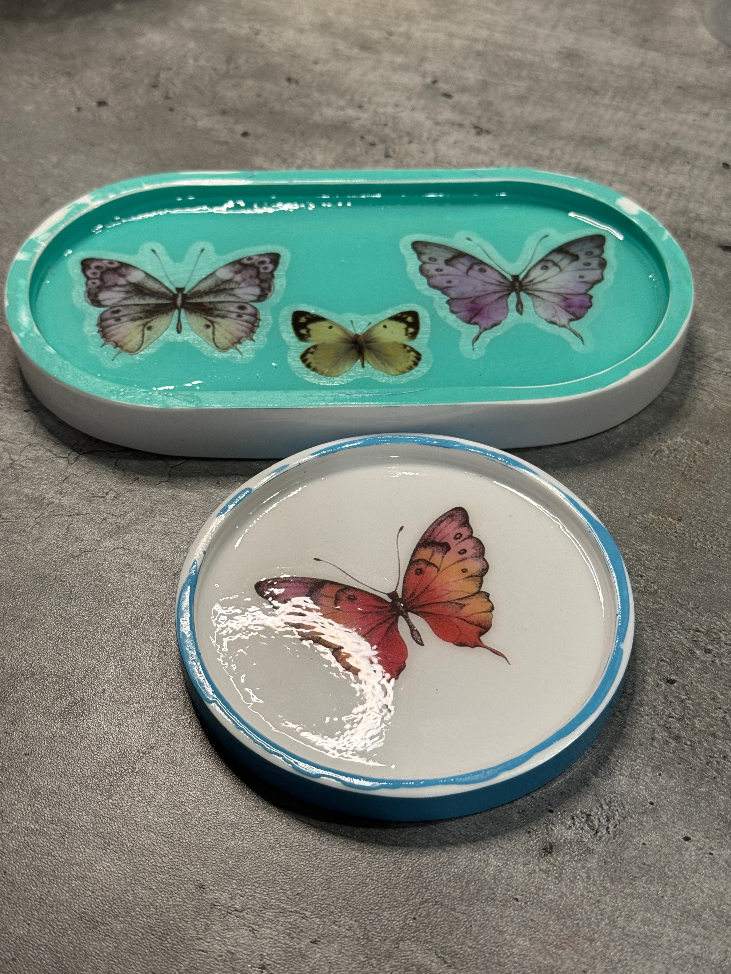 Ceramic Trinket Tray and Coaster