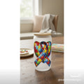 16 oz Glass Can with Bamboo Lid, Straw and brush