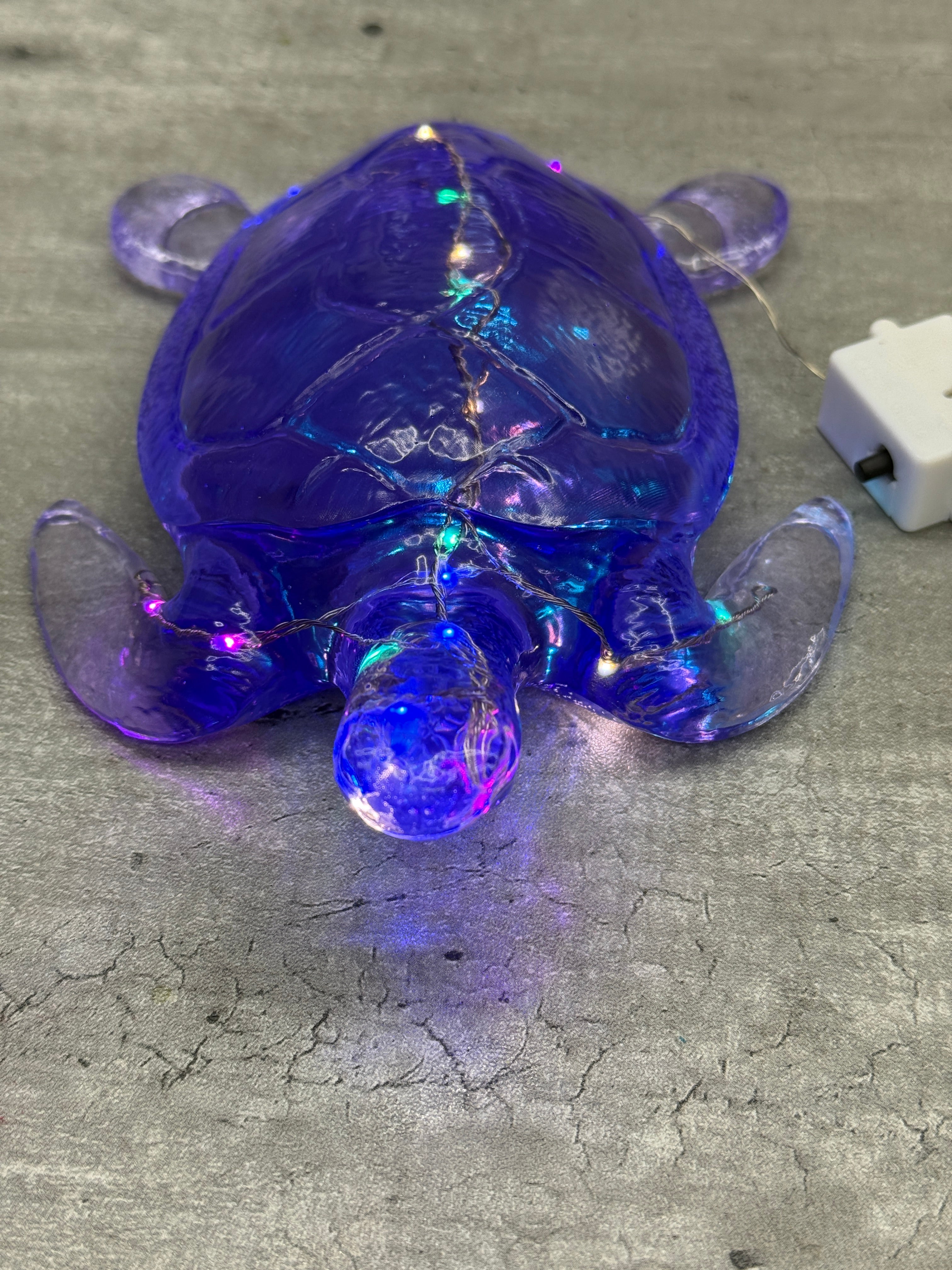 Turtle Figurine with Fairy Lights