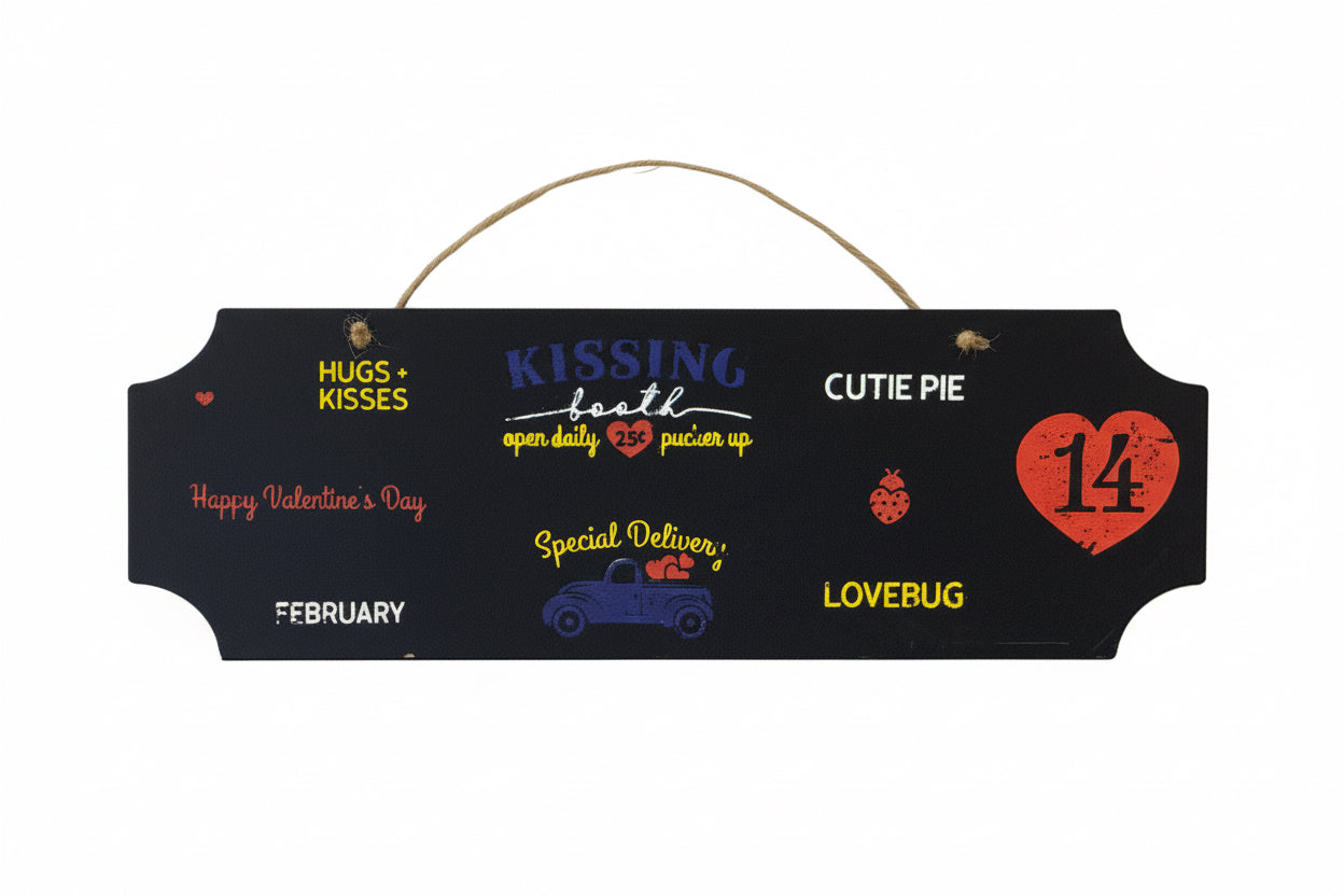Valentine “Kissing Booth” Sign