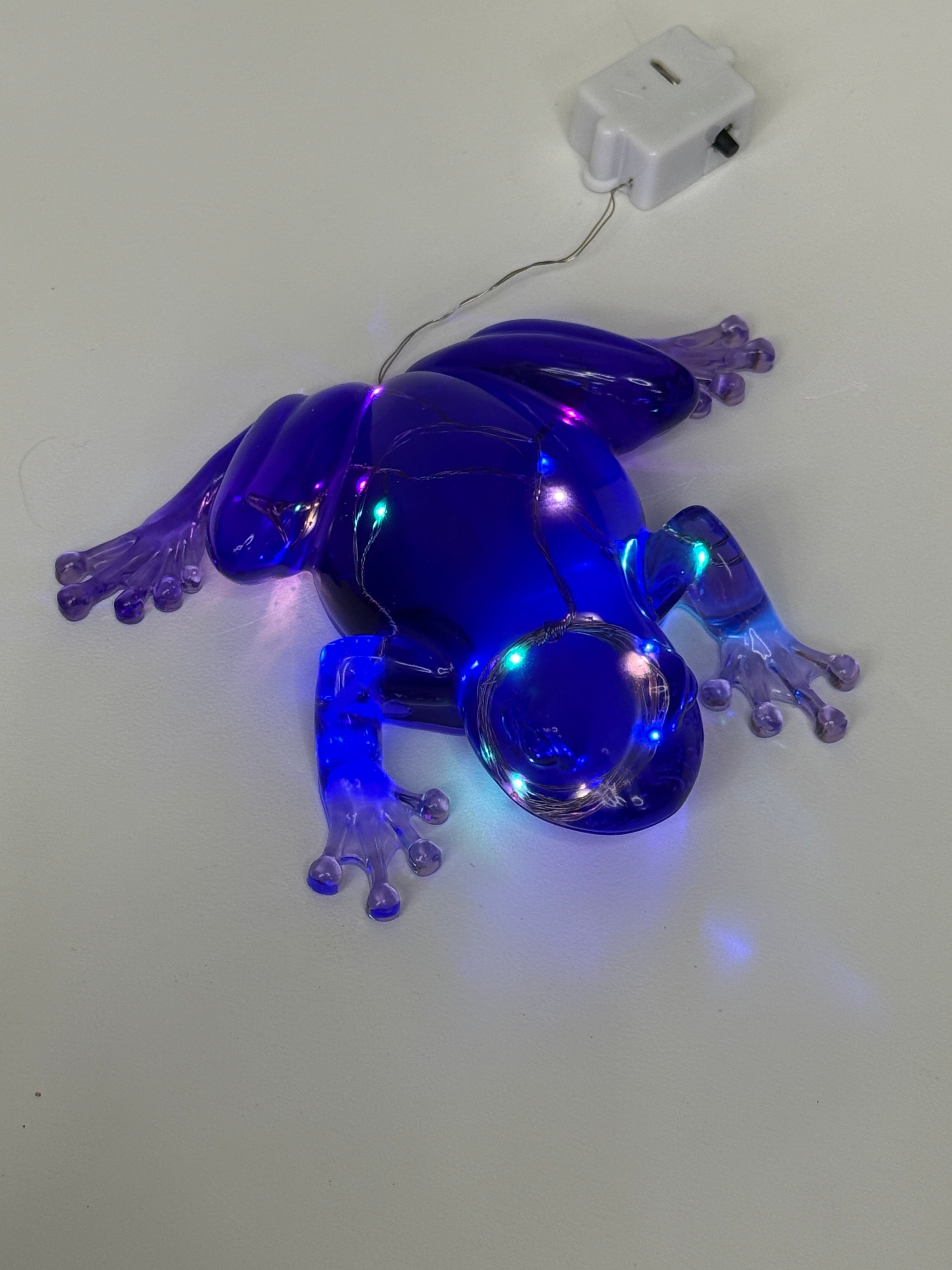 Frog Figurine with Fairy Lights