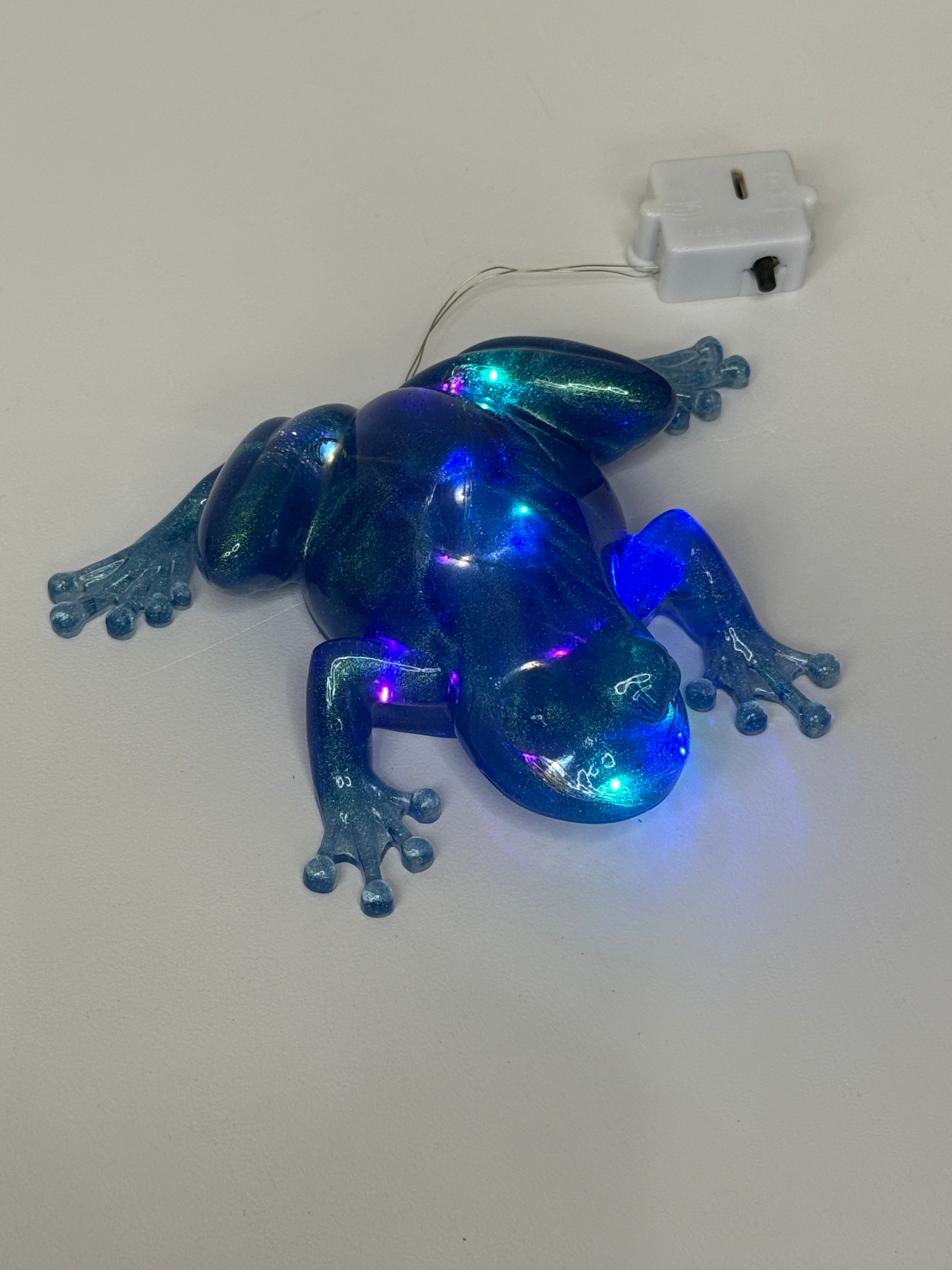 Frog Figurine with Fairy Lights