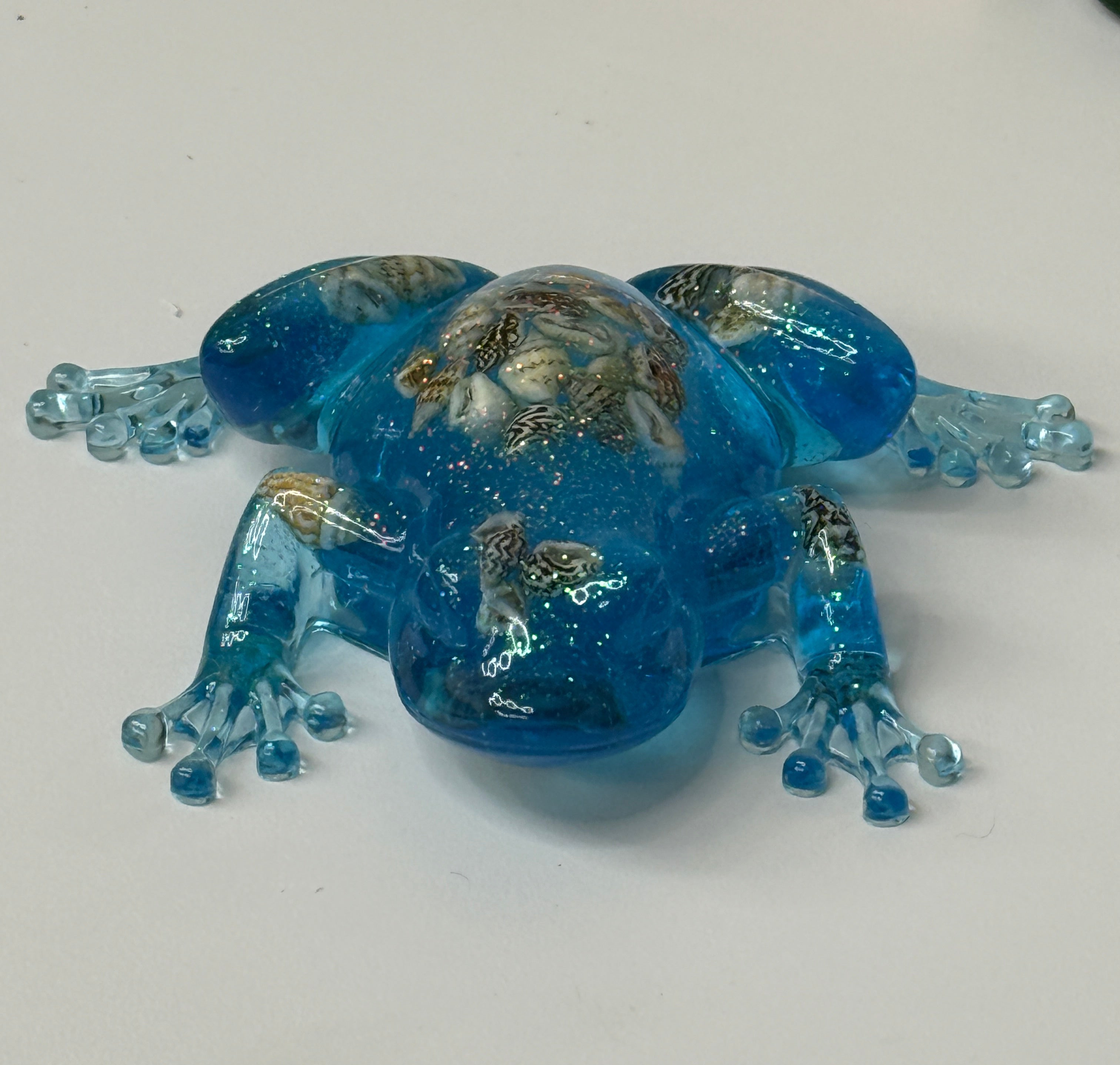 Frog Figurine with Seashells