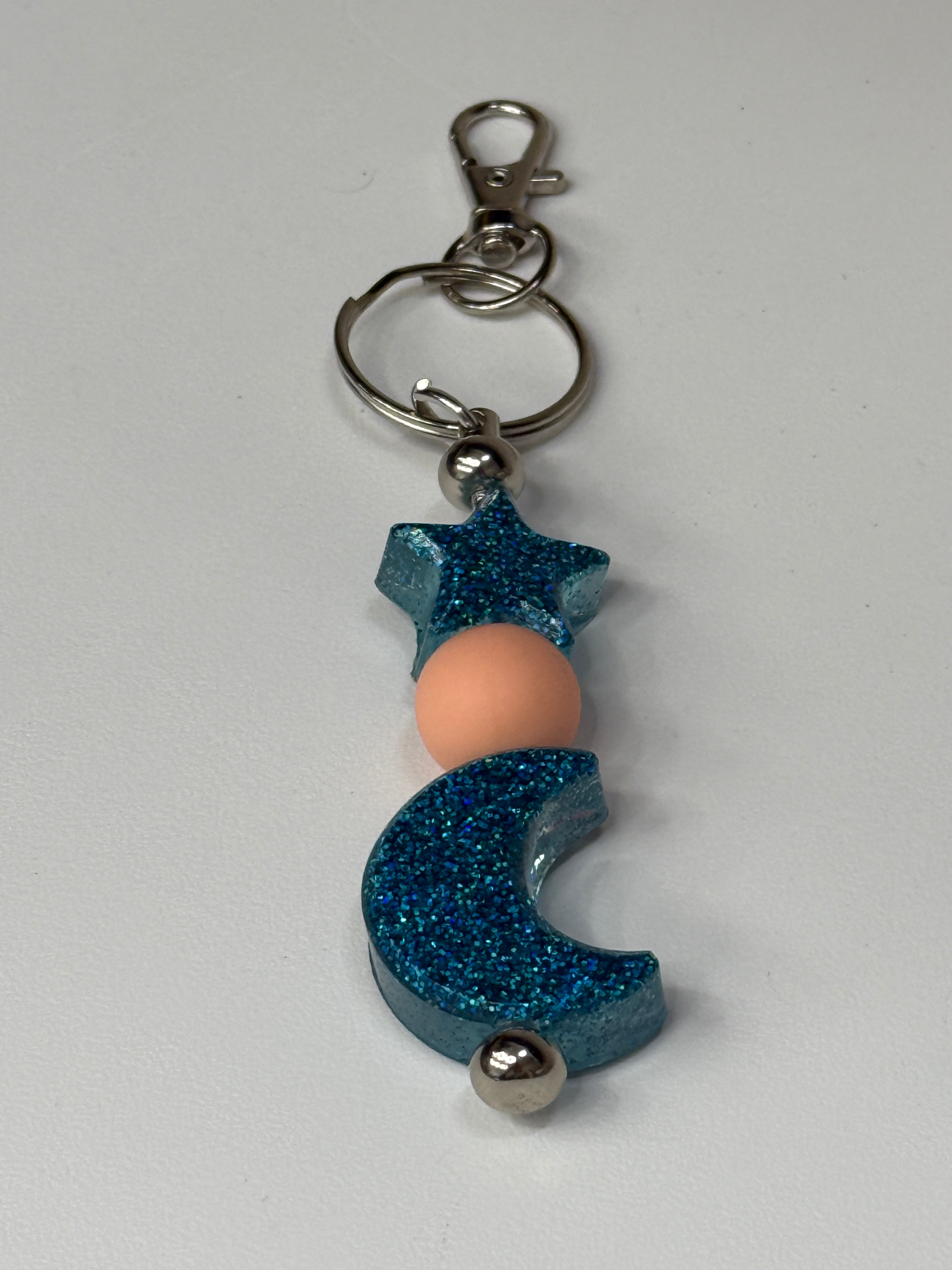 Moon and Stars Bag Charm / Keychain