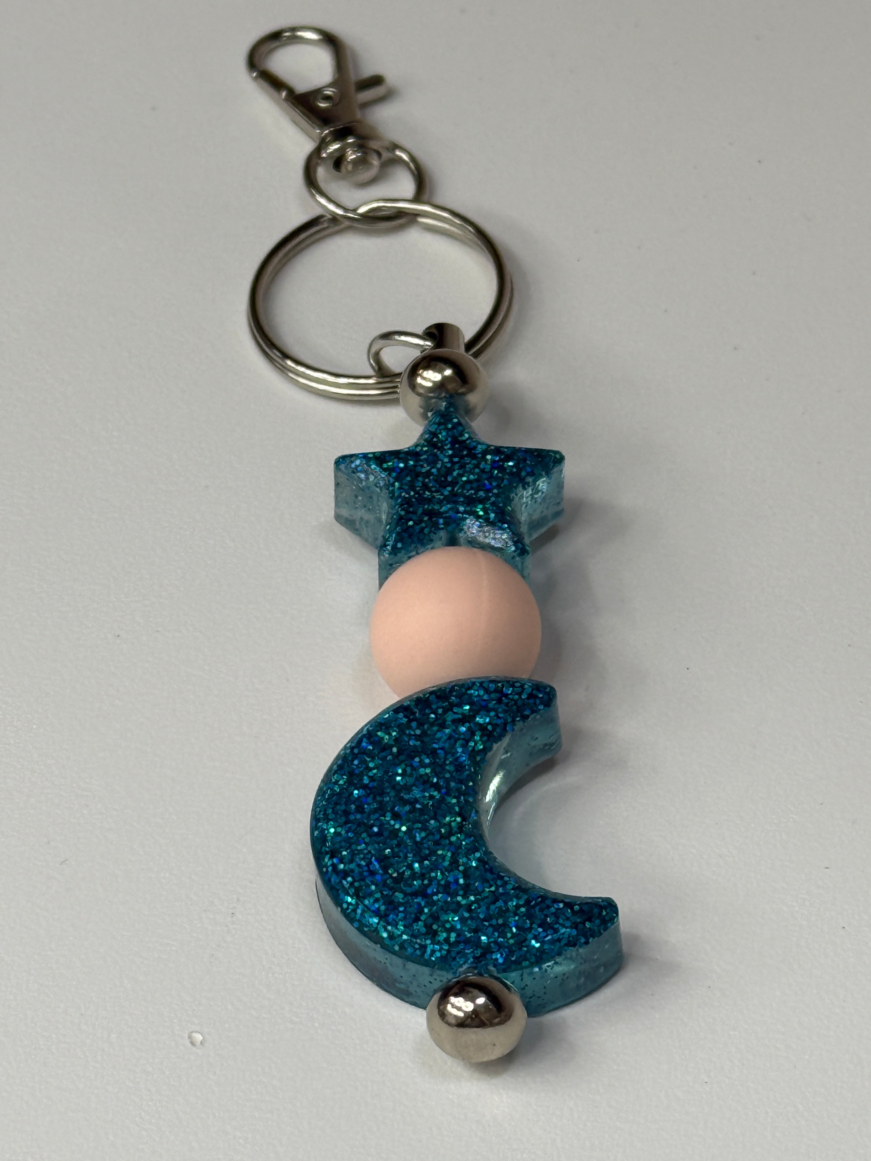 Moon and Stars Bag Charm / Keychain