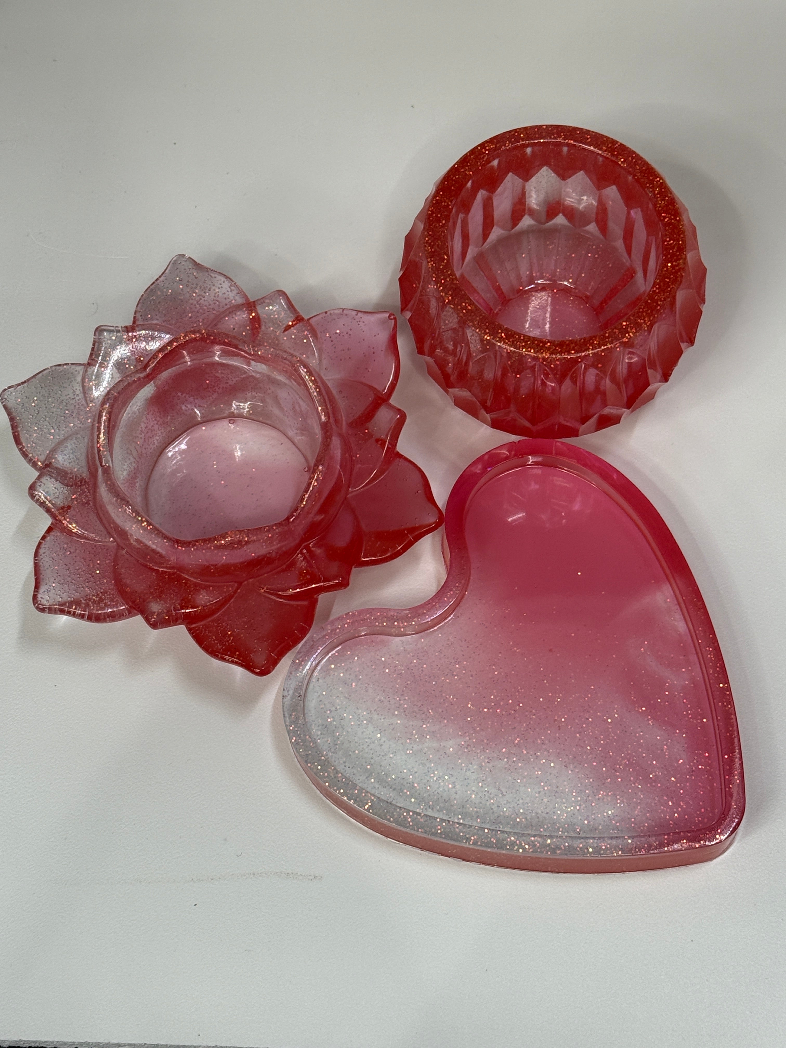 Candle Holders & Heart Dish Valentine’s set