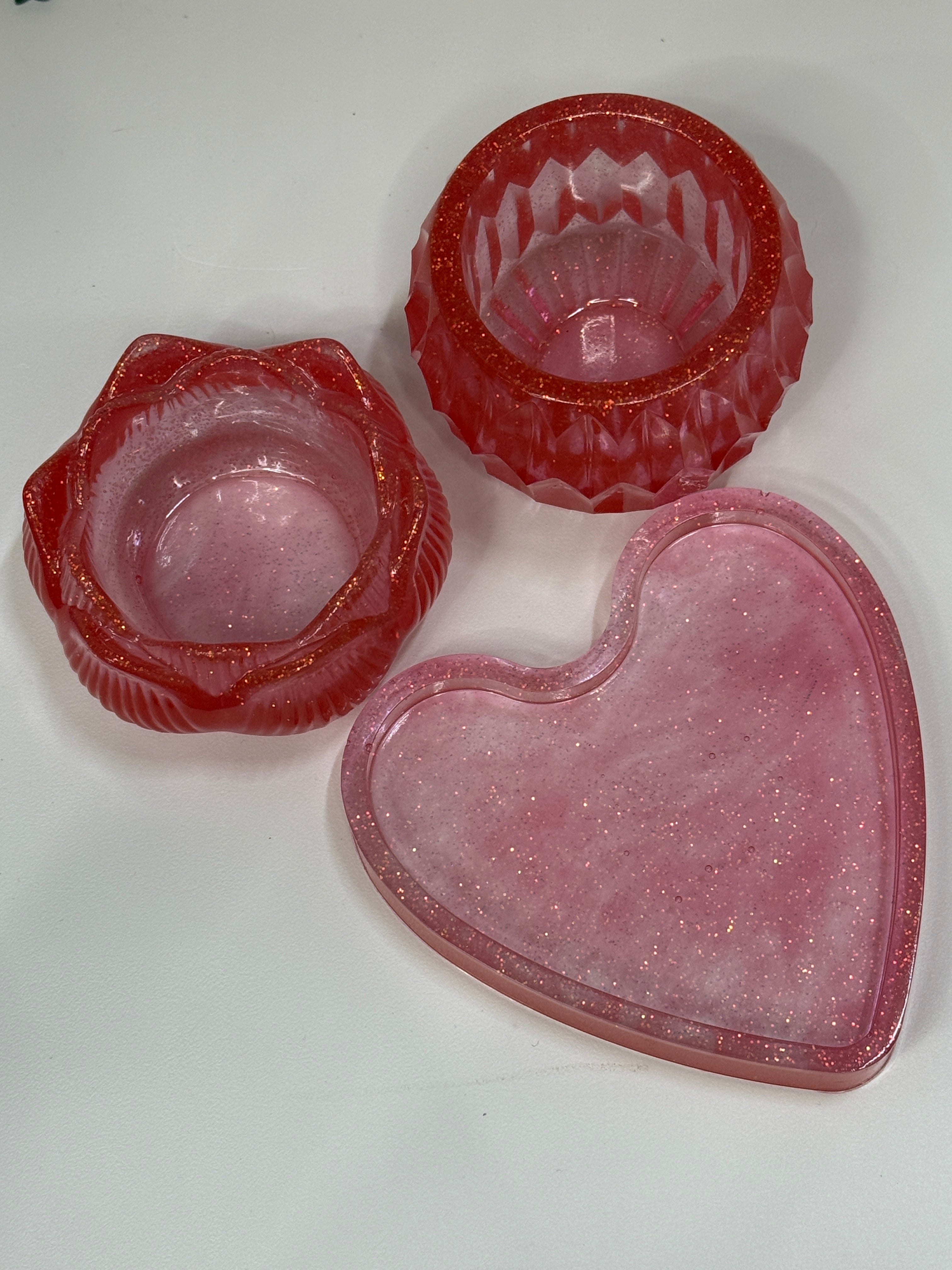 Candle Holders & Heart Dish Valentine’s set