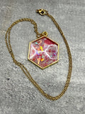 Resin and Holographic Foil Pendant Necklace
