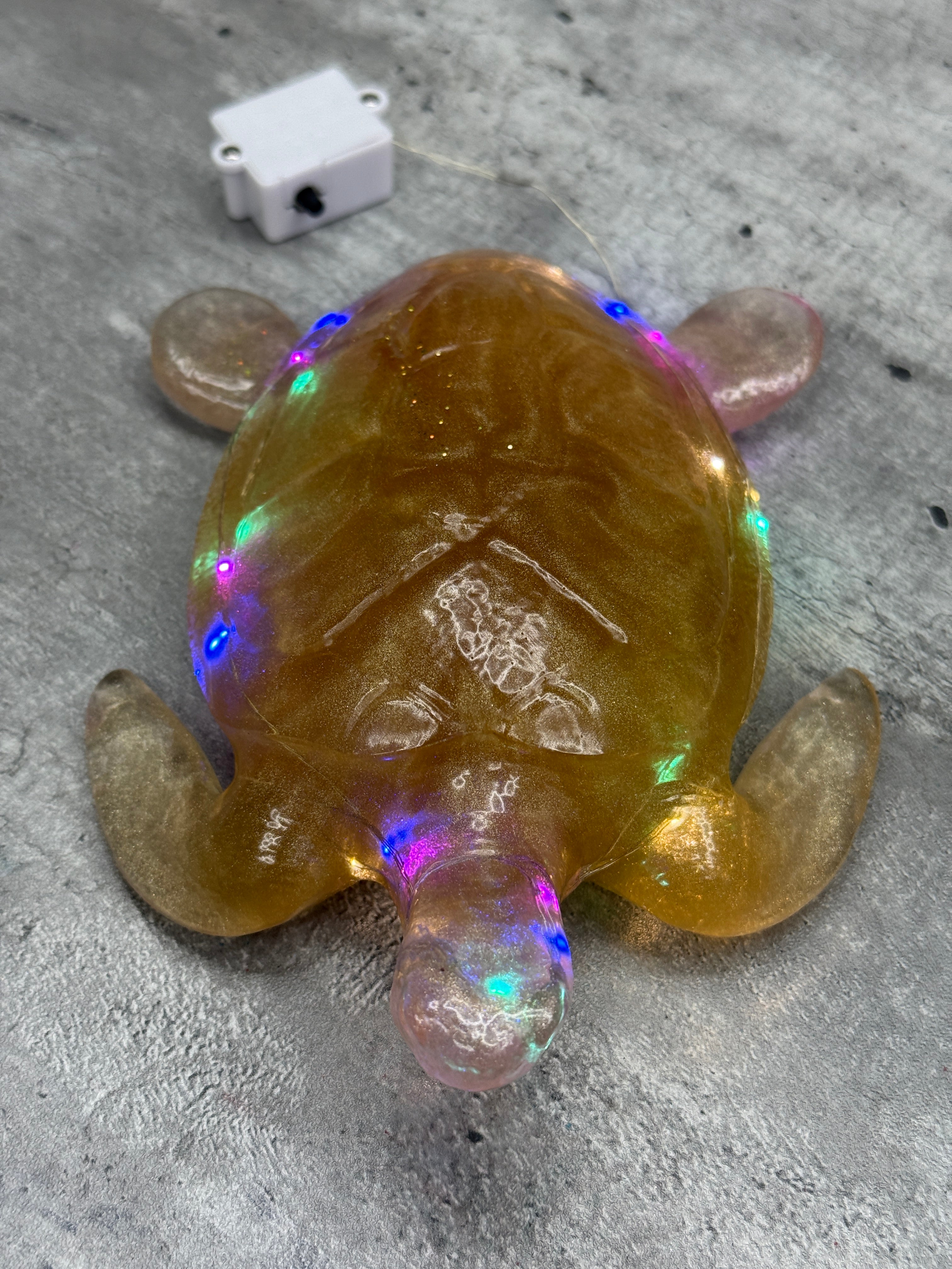 Turtle Figurine with Fairy Lights