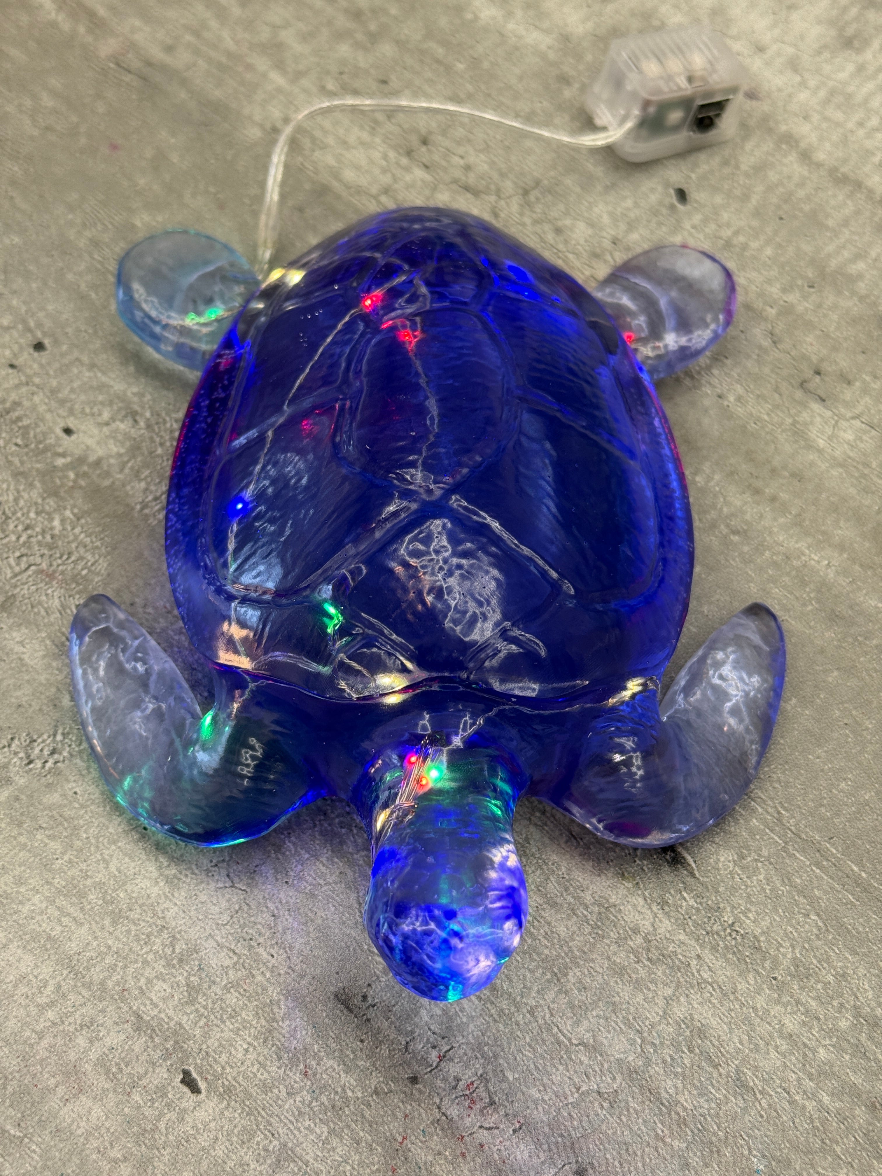Turtle Figurine with Fairy Lights
