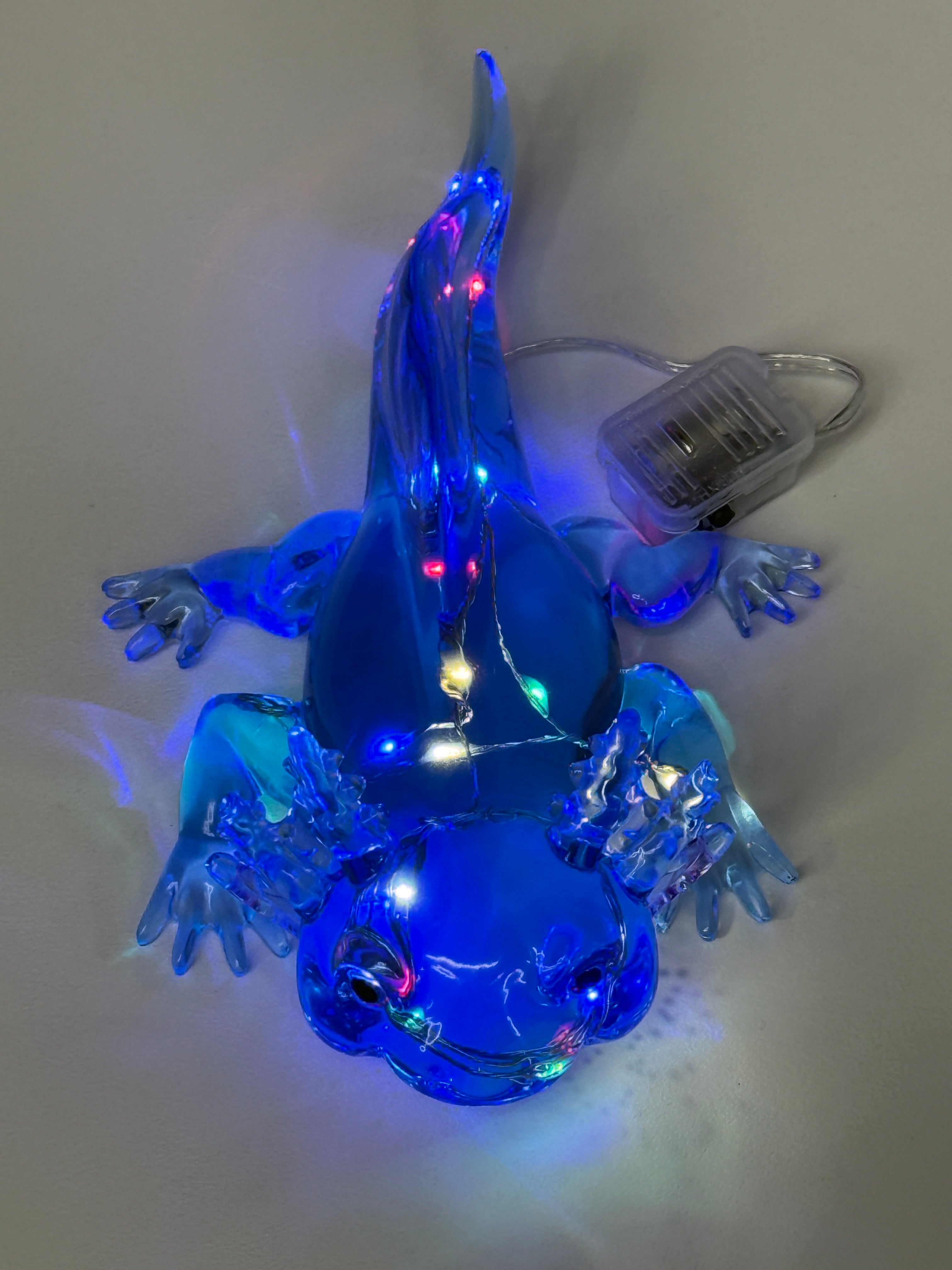 Axolotl Figurine with LED Fairy Lights