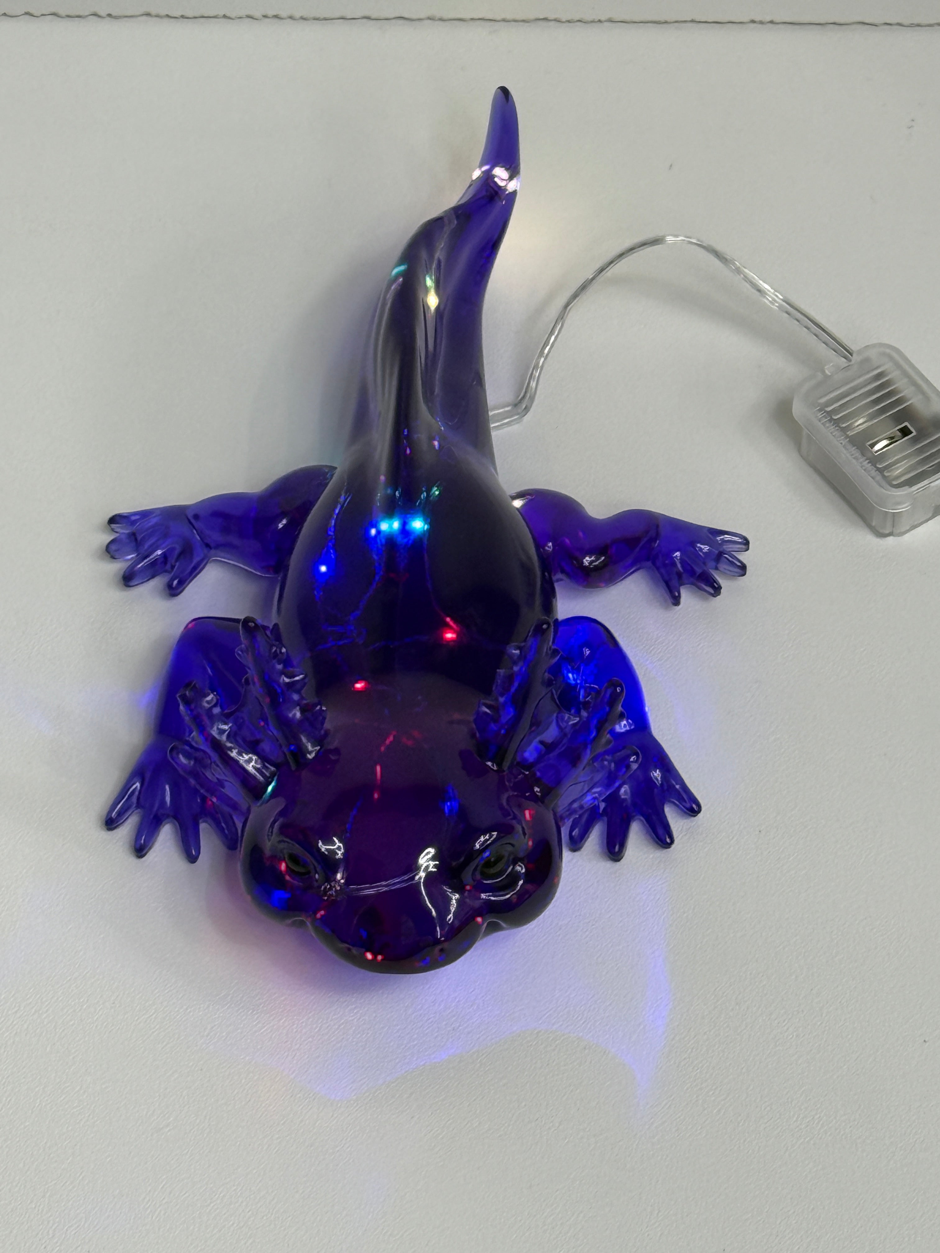 Axolotl Figurine with LED Fairy Lights
