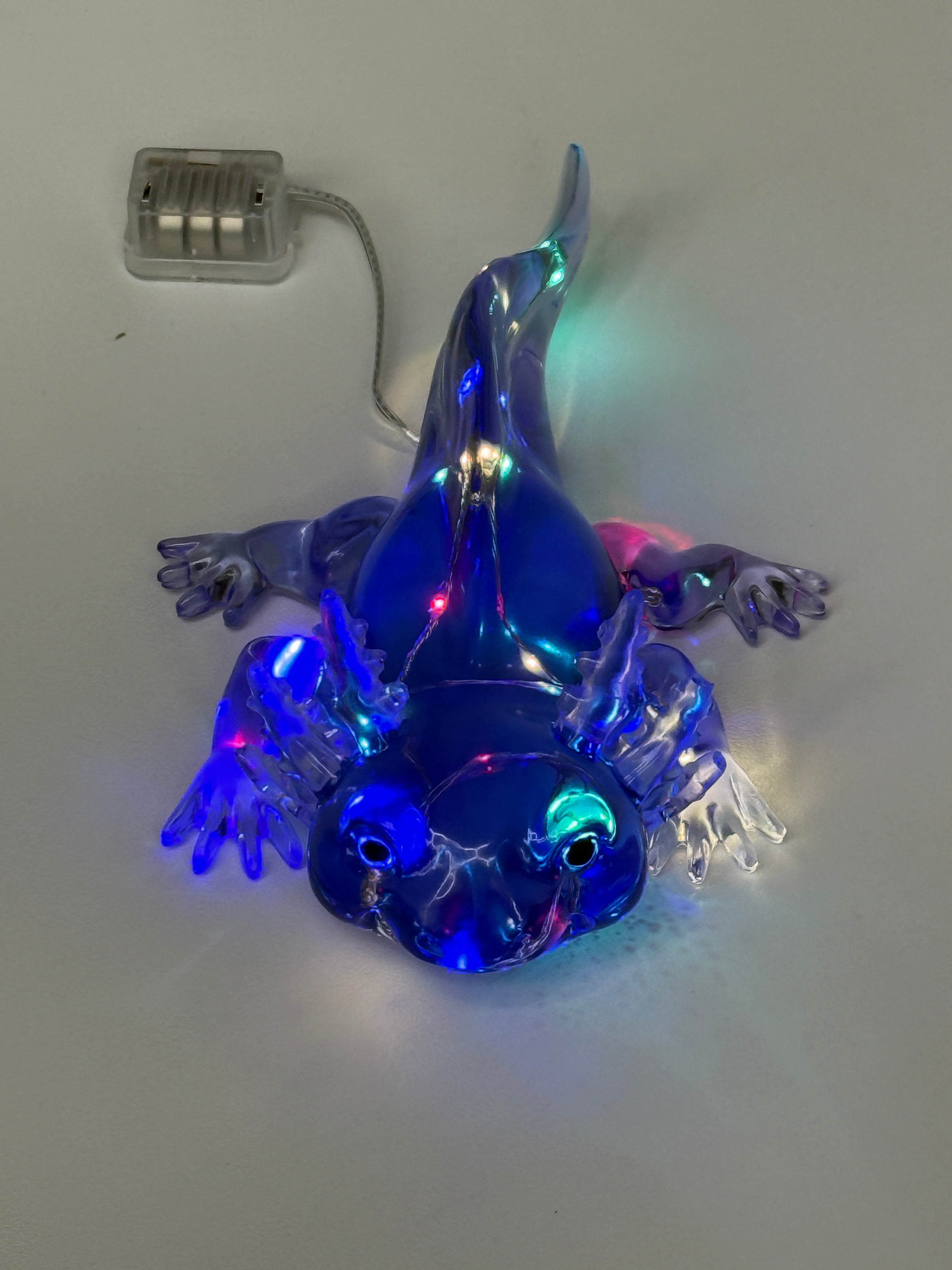 Axolotl Figurine with LED Fairy Lights
