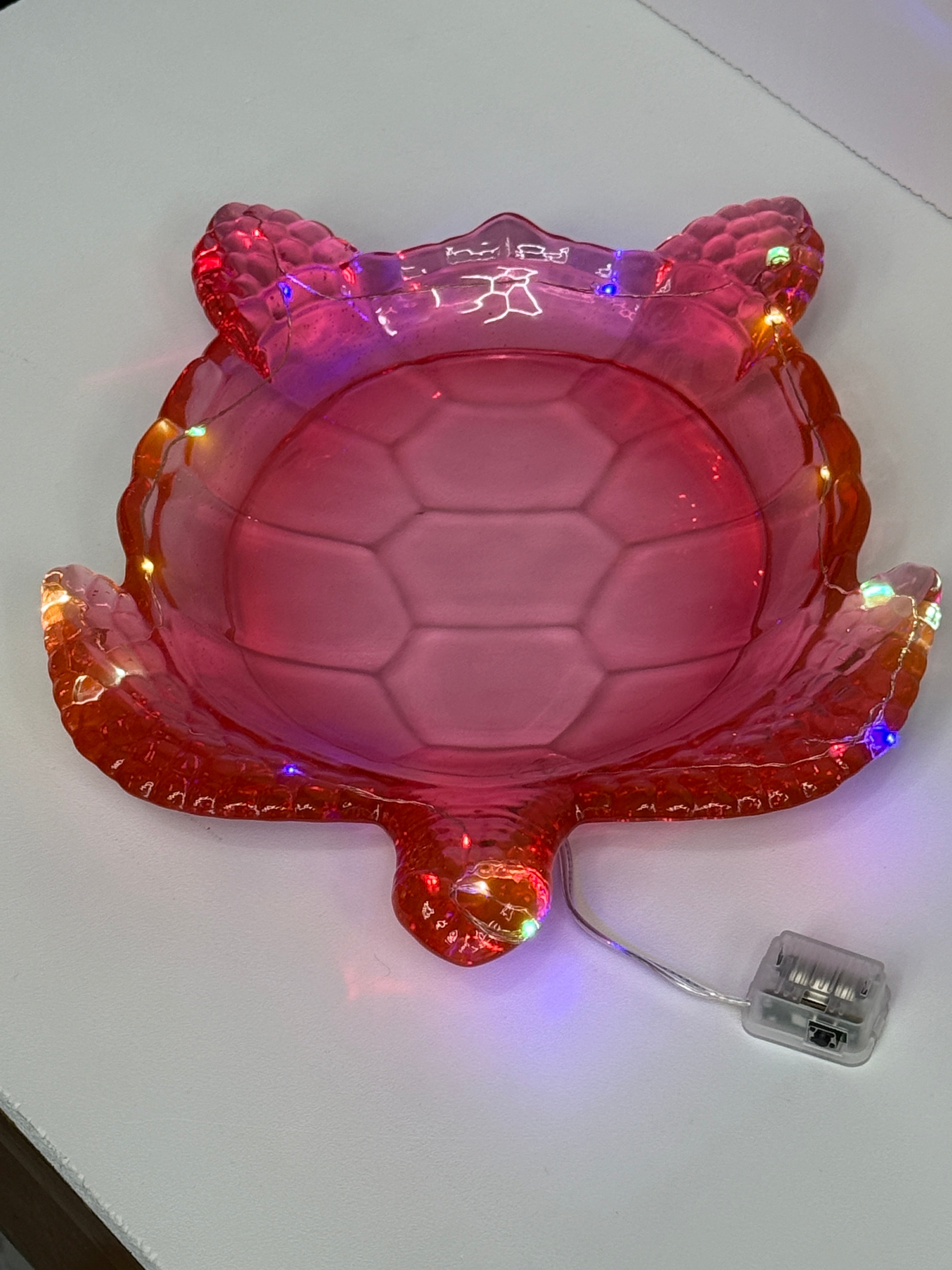 Turtle Dish with Fairy LED Lights