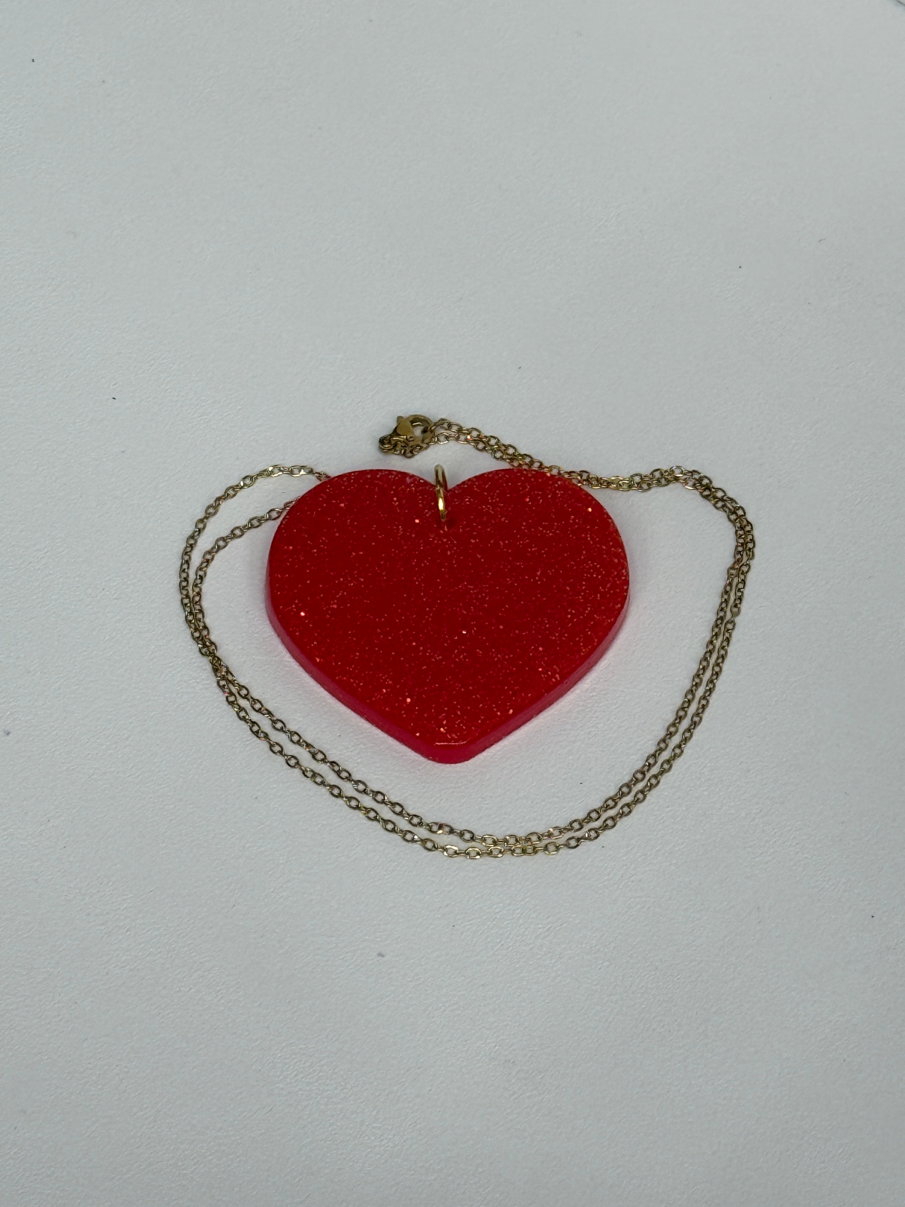 Large Heart Pendant Necklace