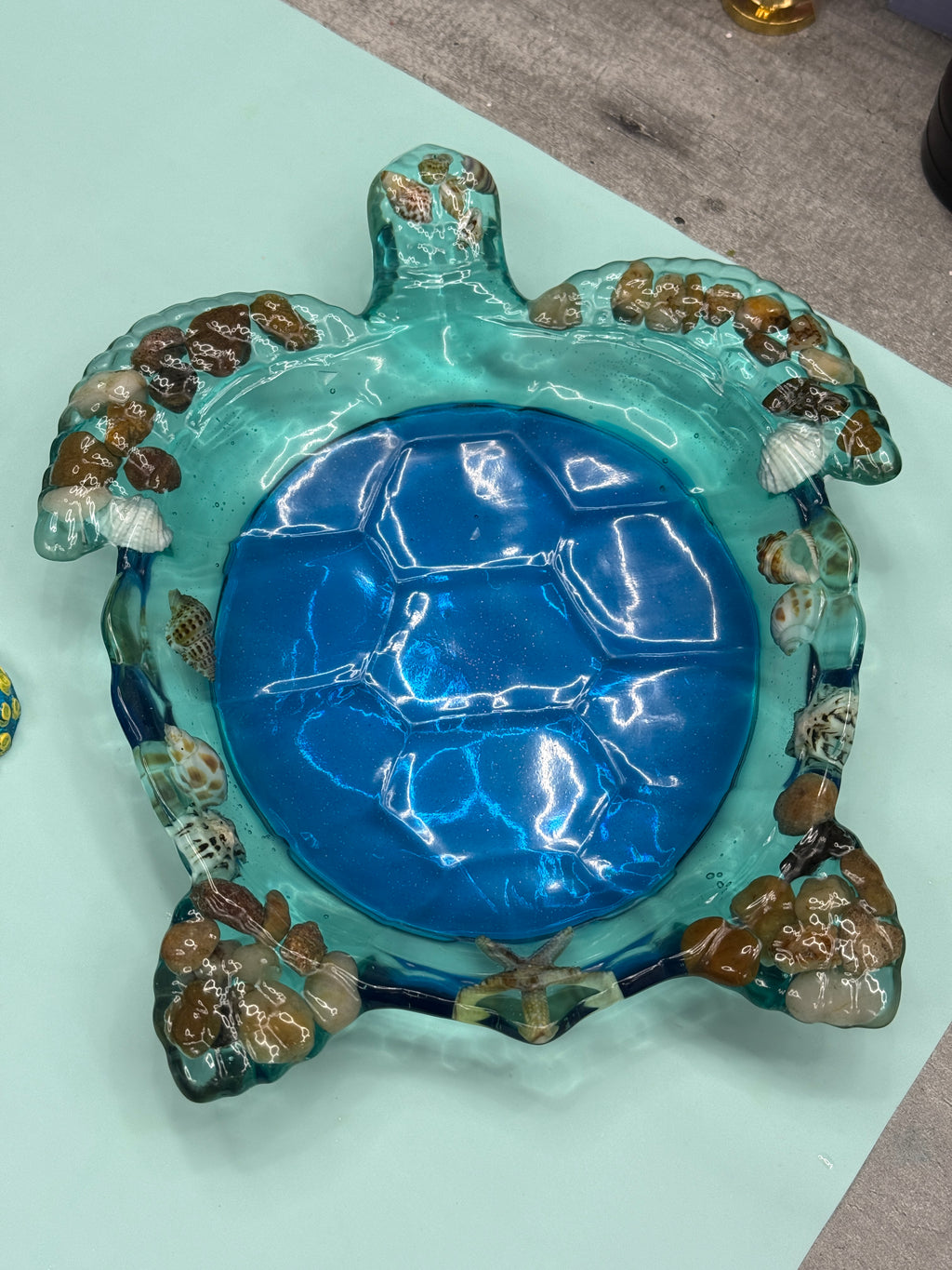 Turtle Dish with Shells
