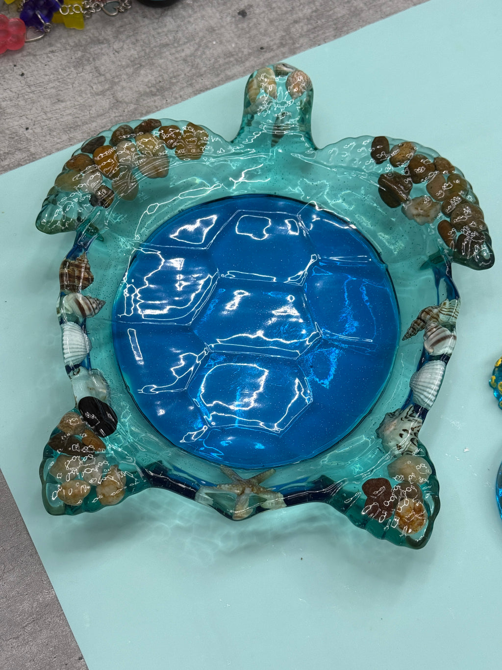 Turtle Dish with Shells
