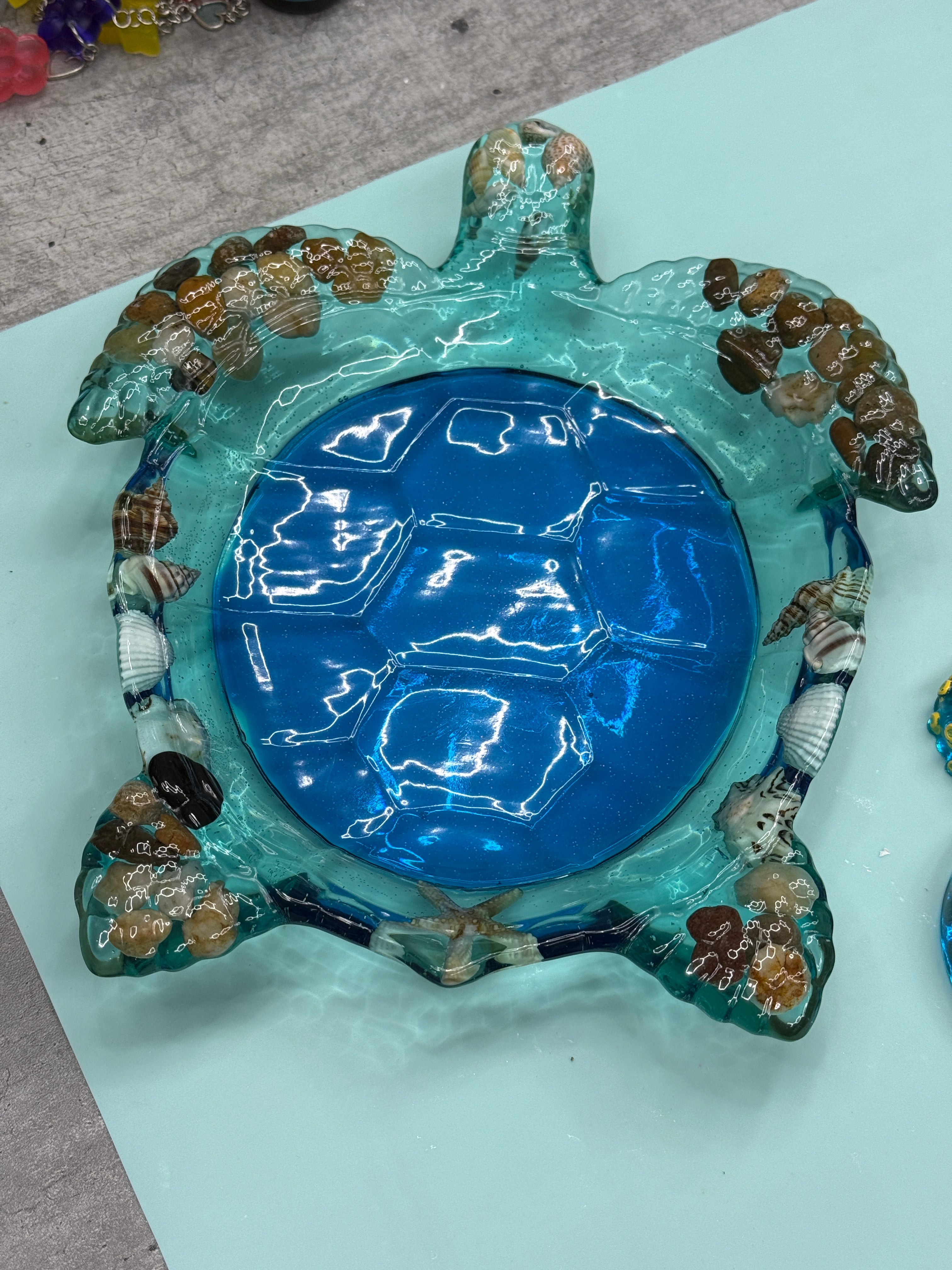 Turtle Dish with Shells