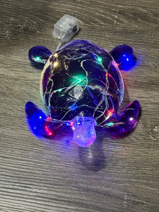 Turtle Figurine with Fairy Lights