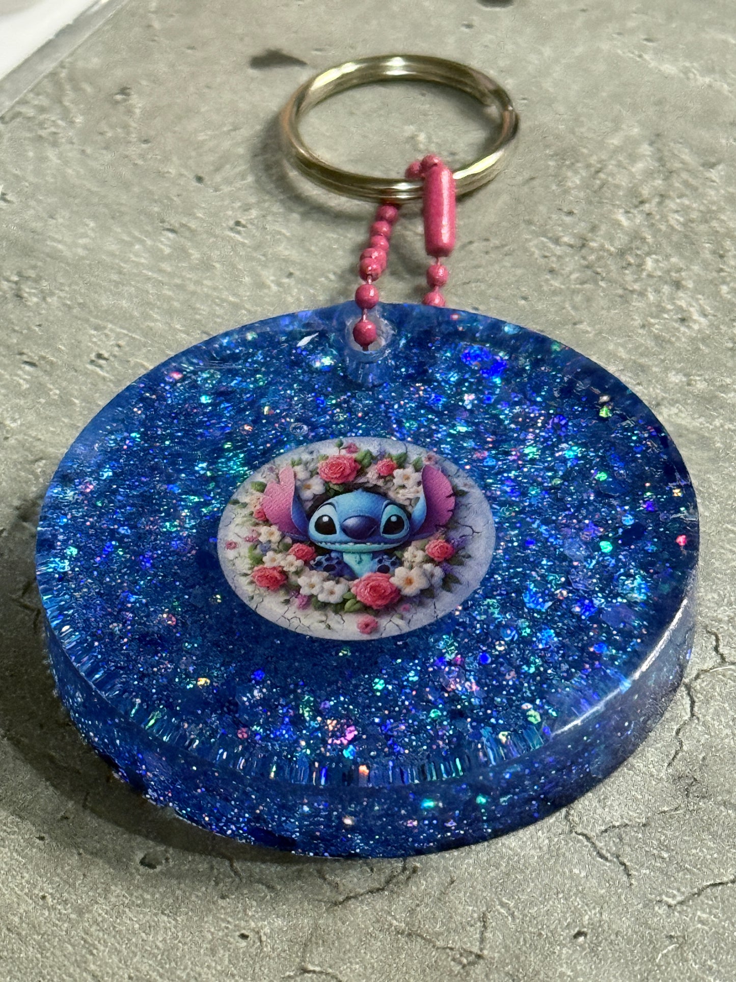 Glitter Disney Keychains