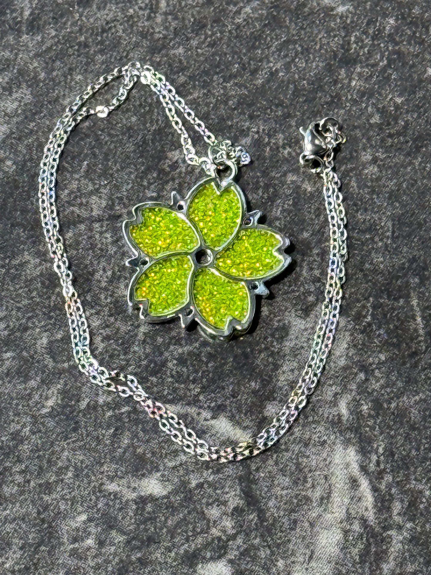 Sakura Bloom Pendant Necklace - Yellow series