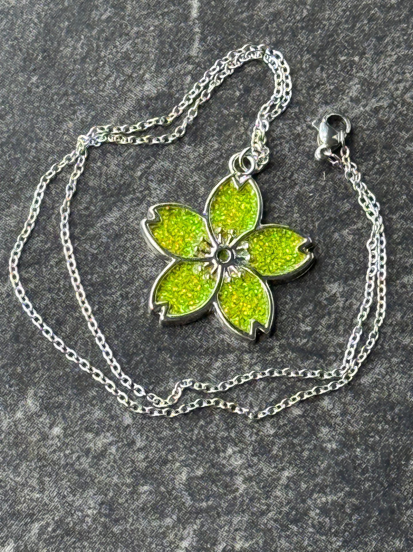Sakura Bloom Pendant Necklace - Yellow series