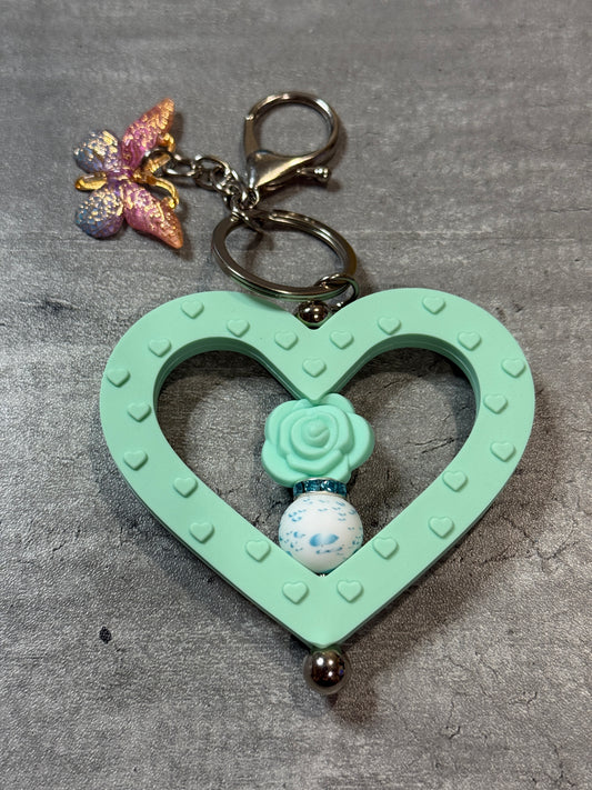 Heart Bag Charm and Keychain
