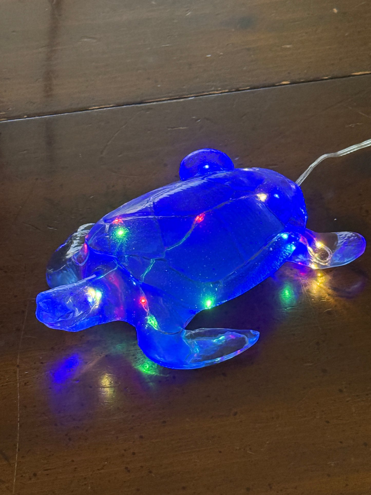 Turtle Figurine with Fairy Lights