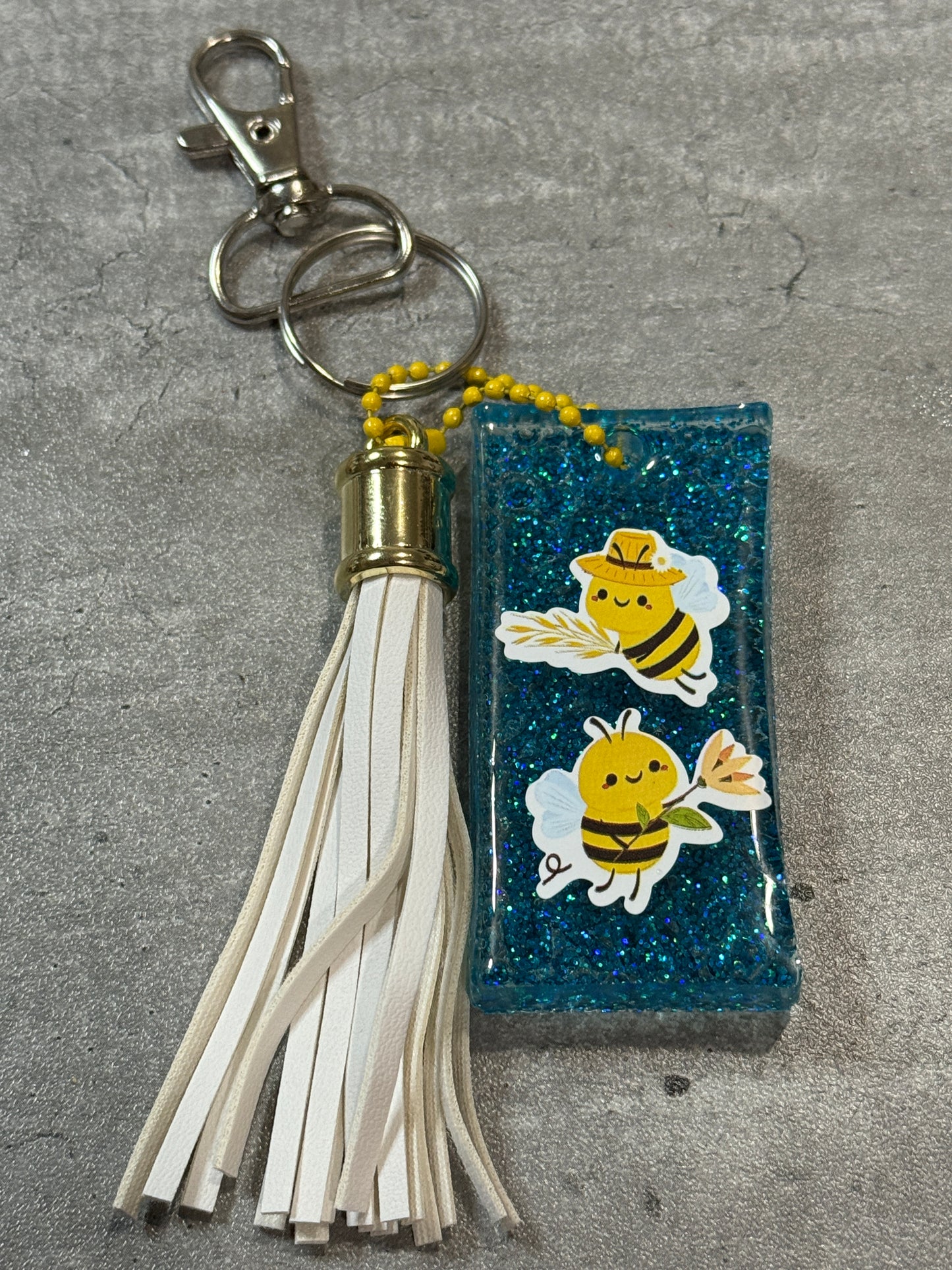Glitter Cute Honey Bee Keychains