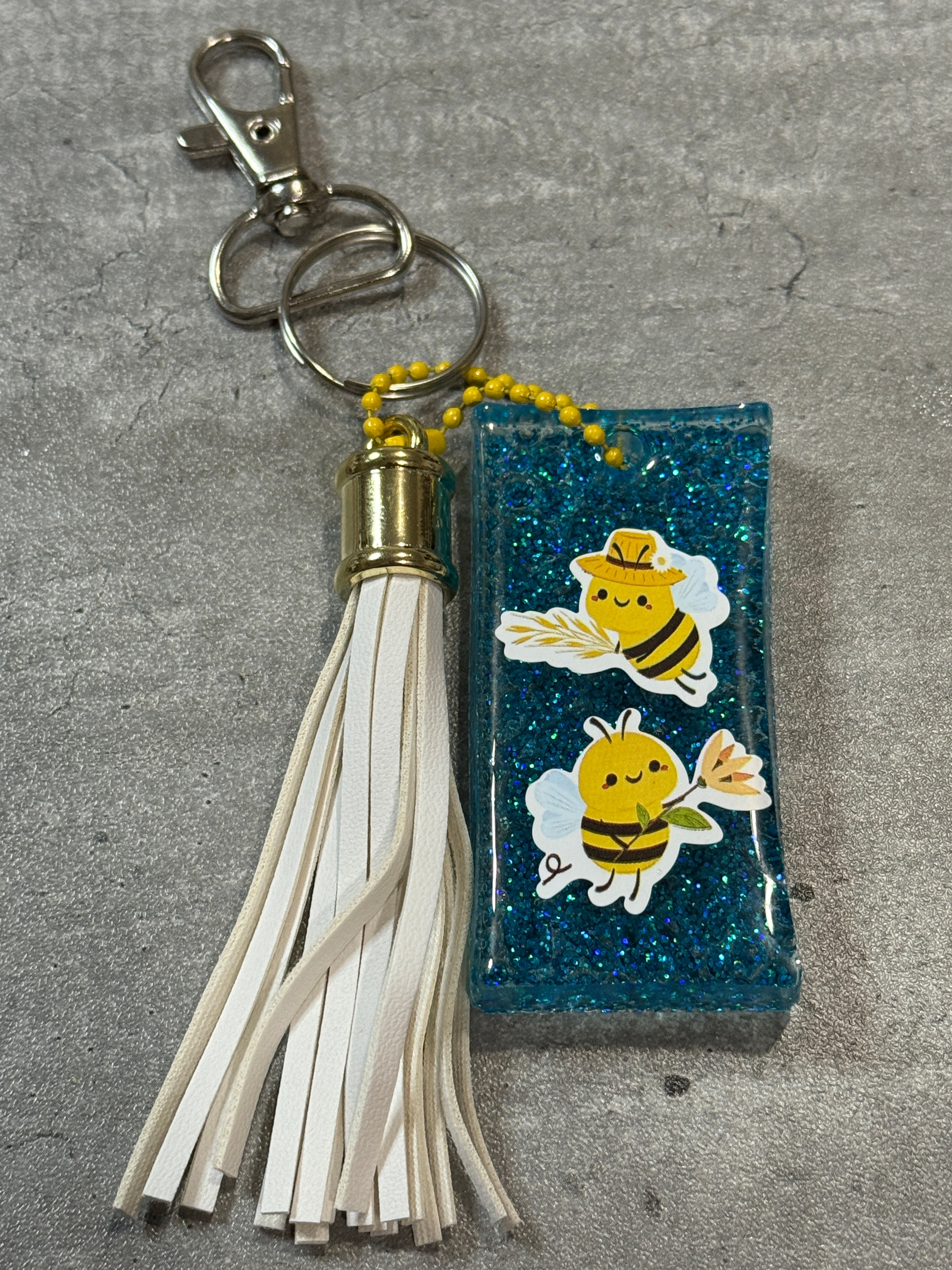 Glitter Cute Honey Bee Keychains