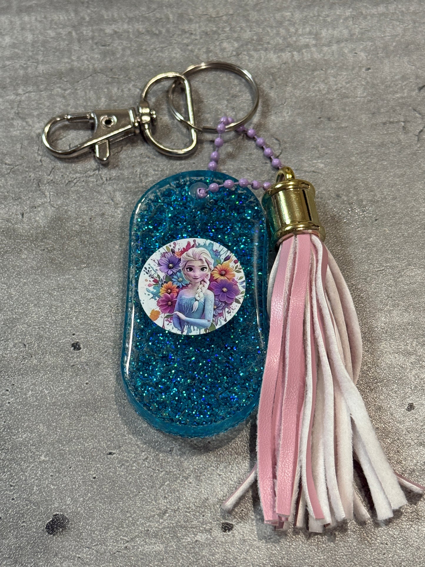 Glitter Disney Keychains