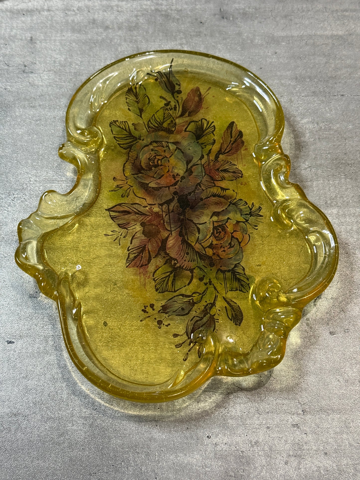 Vintage Ornate Trinket Tray