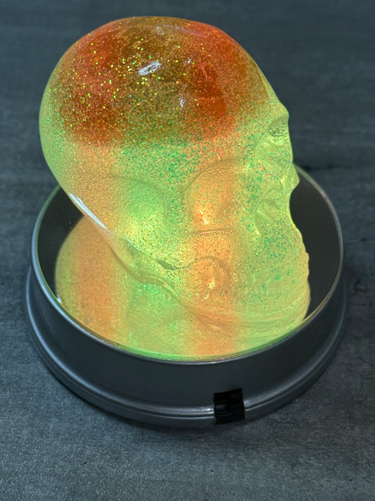 Glitter Skull and Color-change LED light