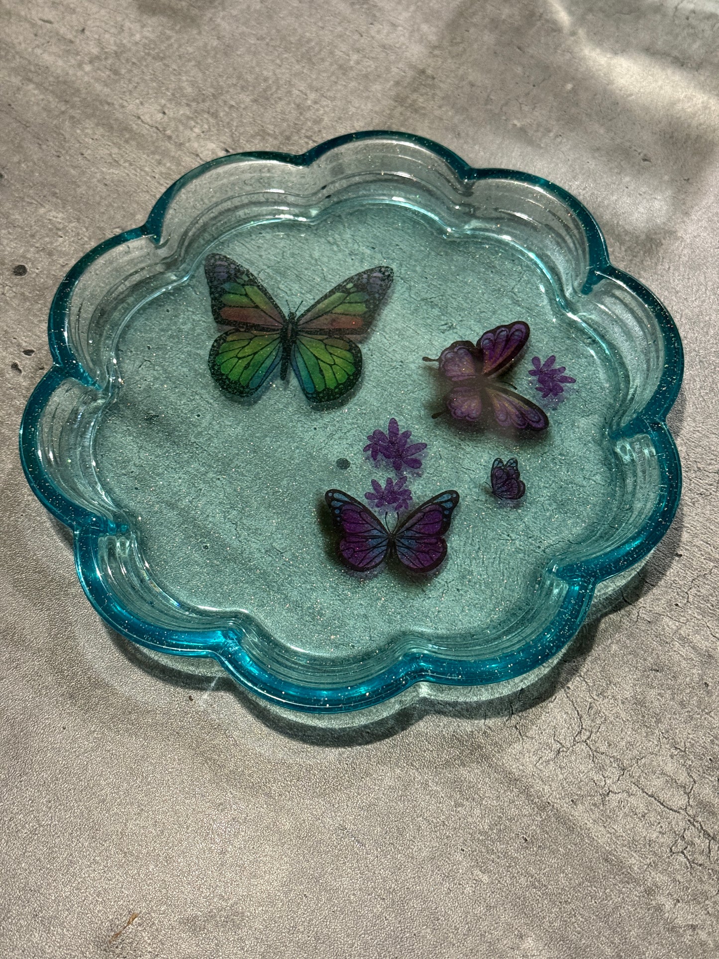 Vintage Flower Trinket Tray
