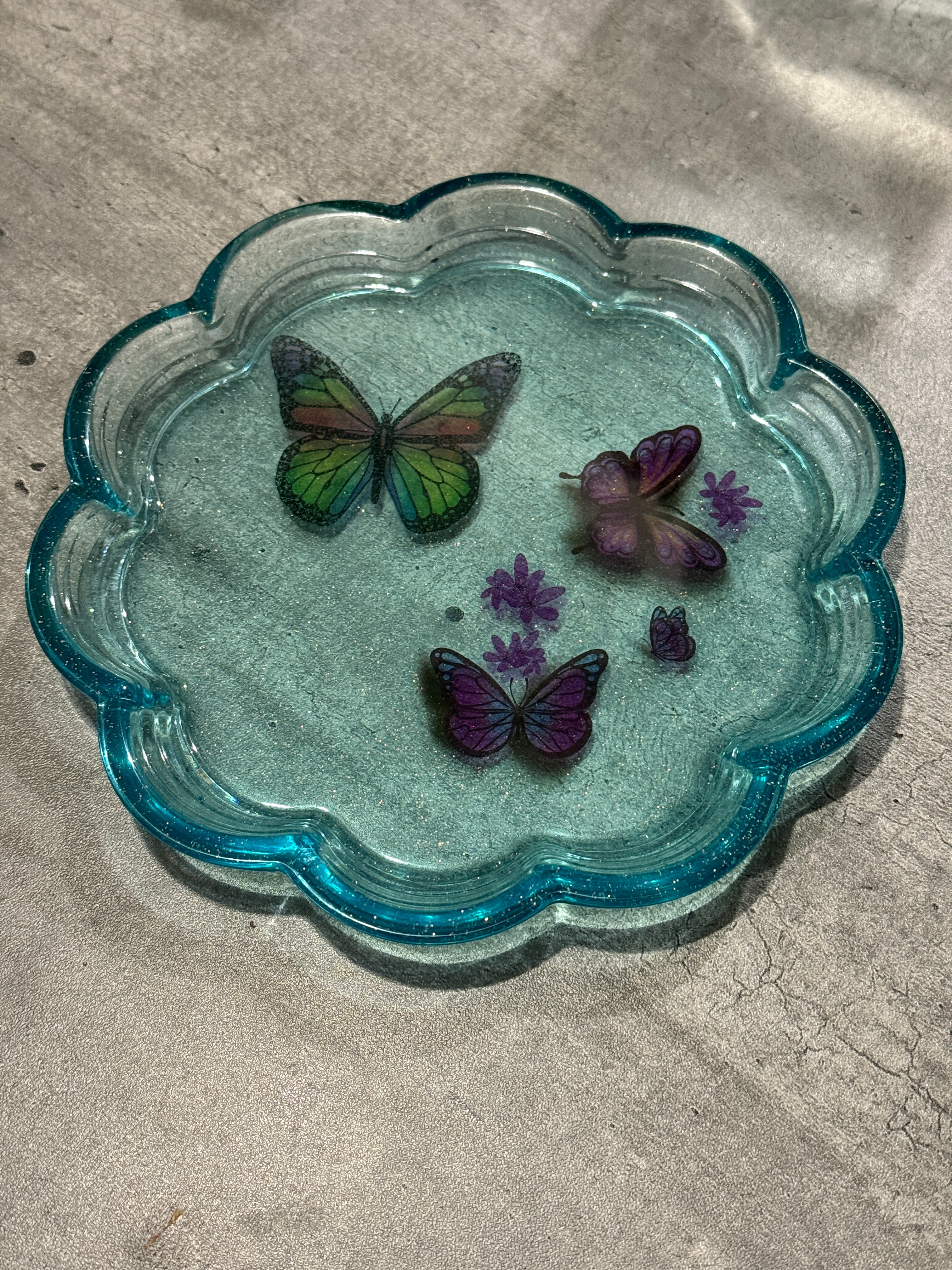 Vintage Flower Trinket Tray
