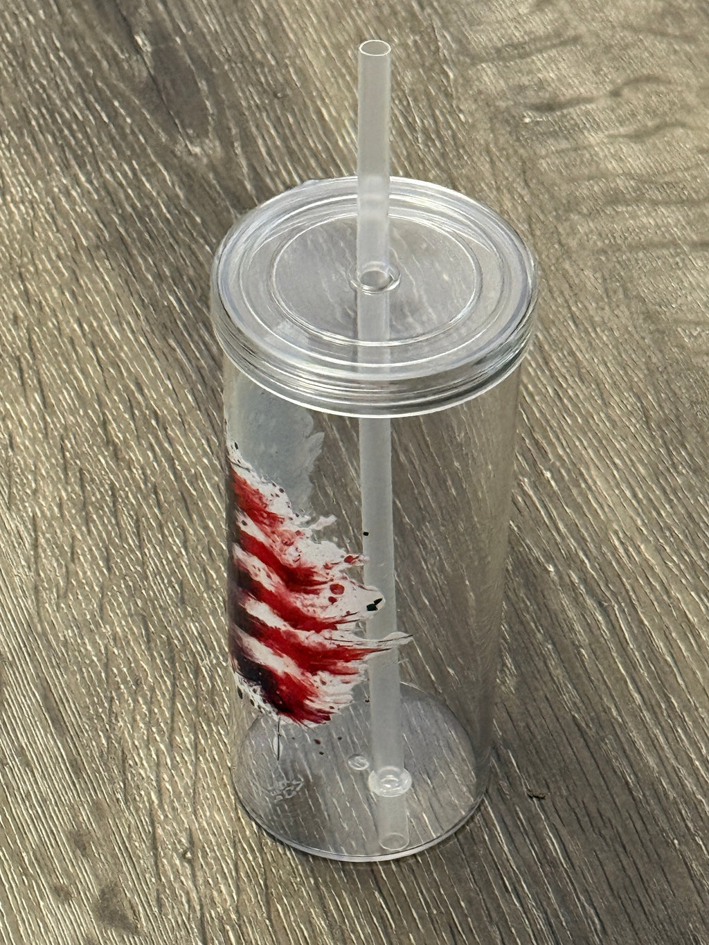 Freedom Cup - 20 oz reusable plastic cup with lid and straw