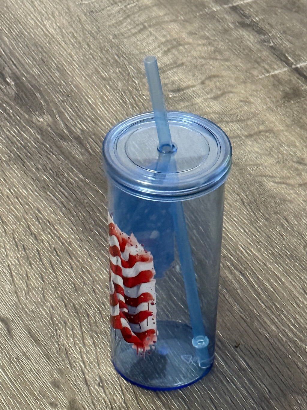 Freedom Cup - 20 oz reusable plastic cup with lid and straw