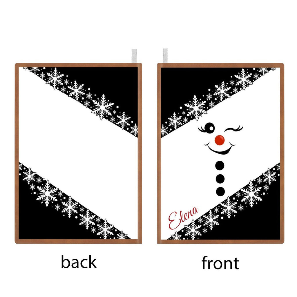 Personalized Snowman Notebook | Custom Name  Gift | A5 Winter Journal