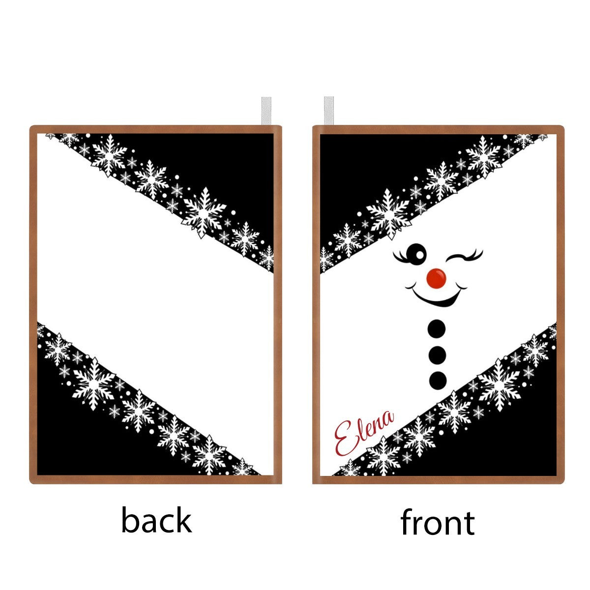 Personalized Snowman Notebook | Custom Name  Gift | A5 Winter Journal