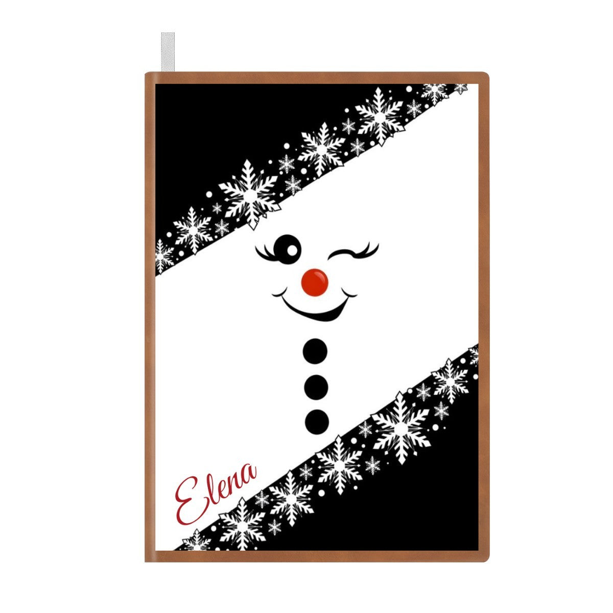 Personalized Snowman Notebook | Custom Name  Gift | A5 Winter Journal