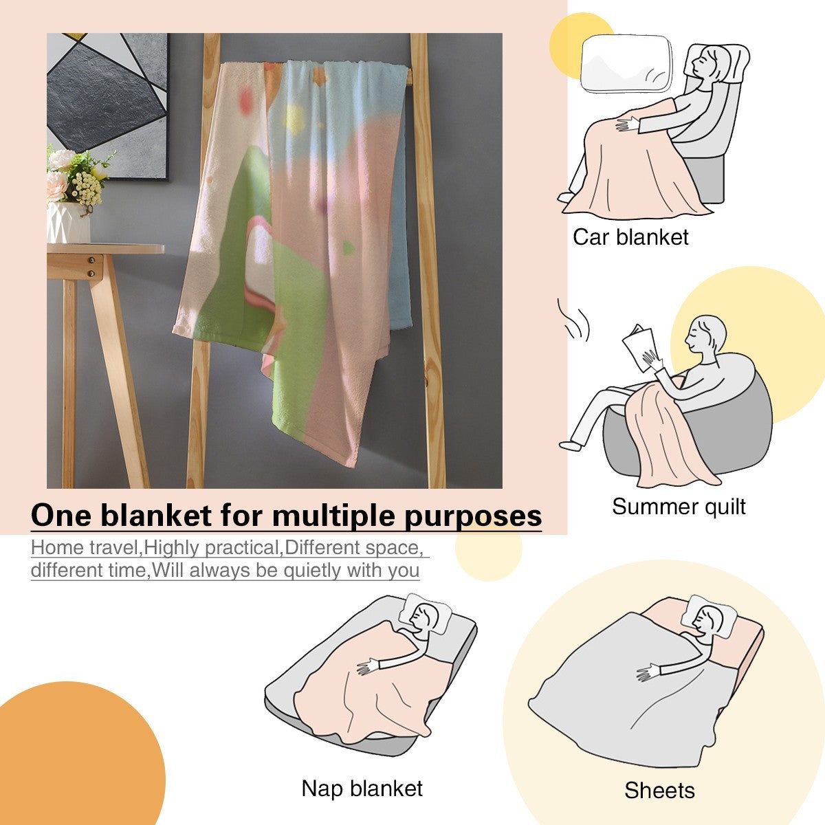 Personalized Kawaii Capybara Mushroom Blanket | Custom Name | Cute Capybara Throw