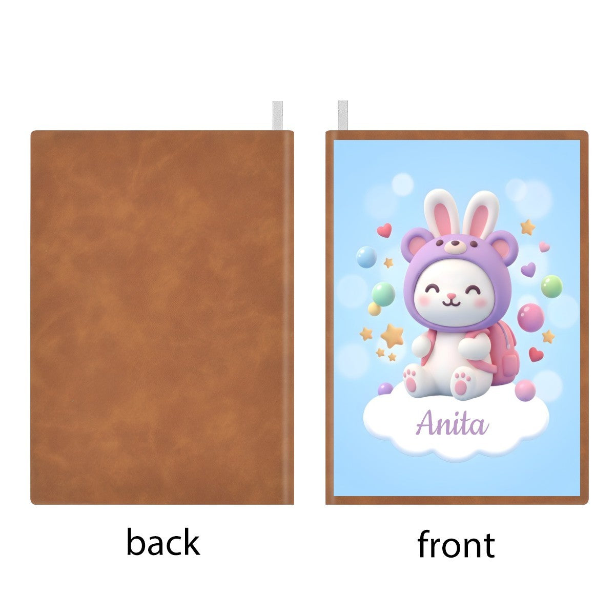 Personalized Kawaii Bunny Notebook | Custom Name | A5 Journal